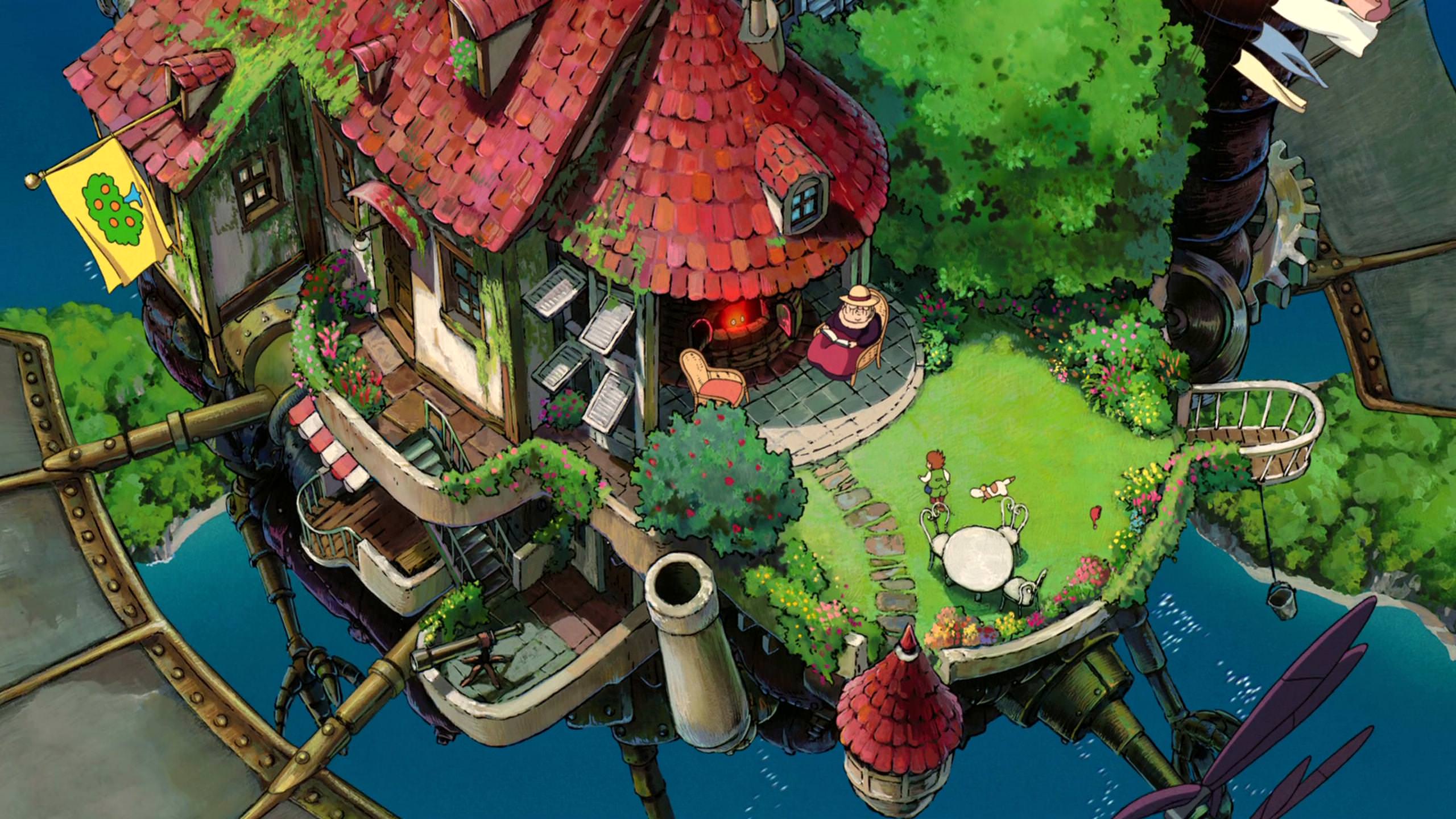 Anime Studio Ghibli Hauru No Ugoku Shiro Howls Moving Castle 2560x1440