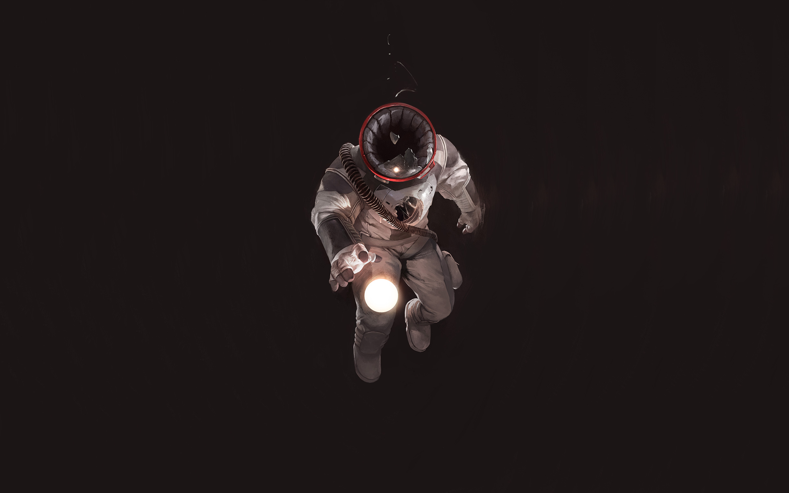 Astronaut Chun Lo Digital Art Artwork Horror Frontal View 2560x1600
