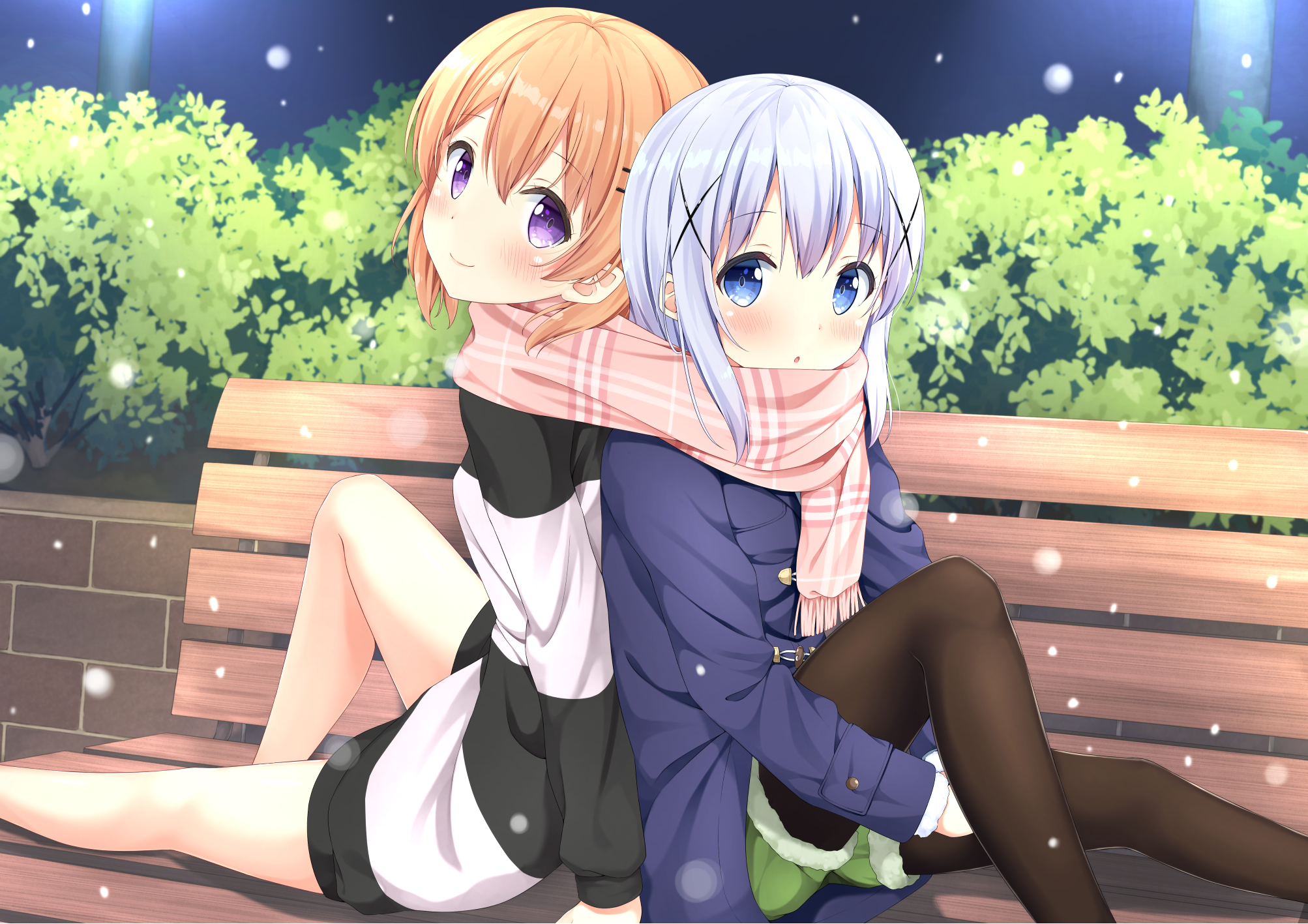 Anime Anime Girls Gochuumon Wa Usagi Desu Ka Gochuumon Wa Usagi Desu Ka White Skin Hoto Kokoa Kafuu  2006x1417