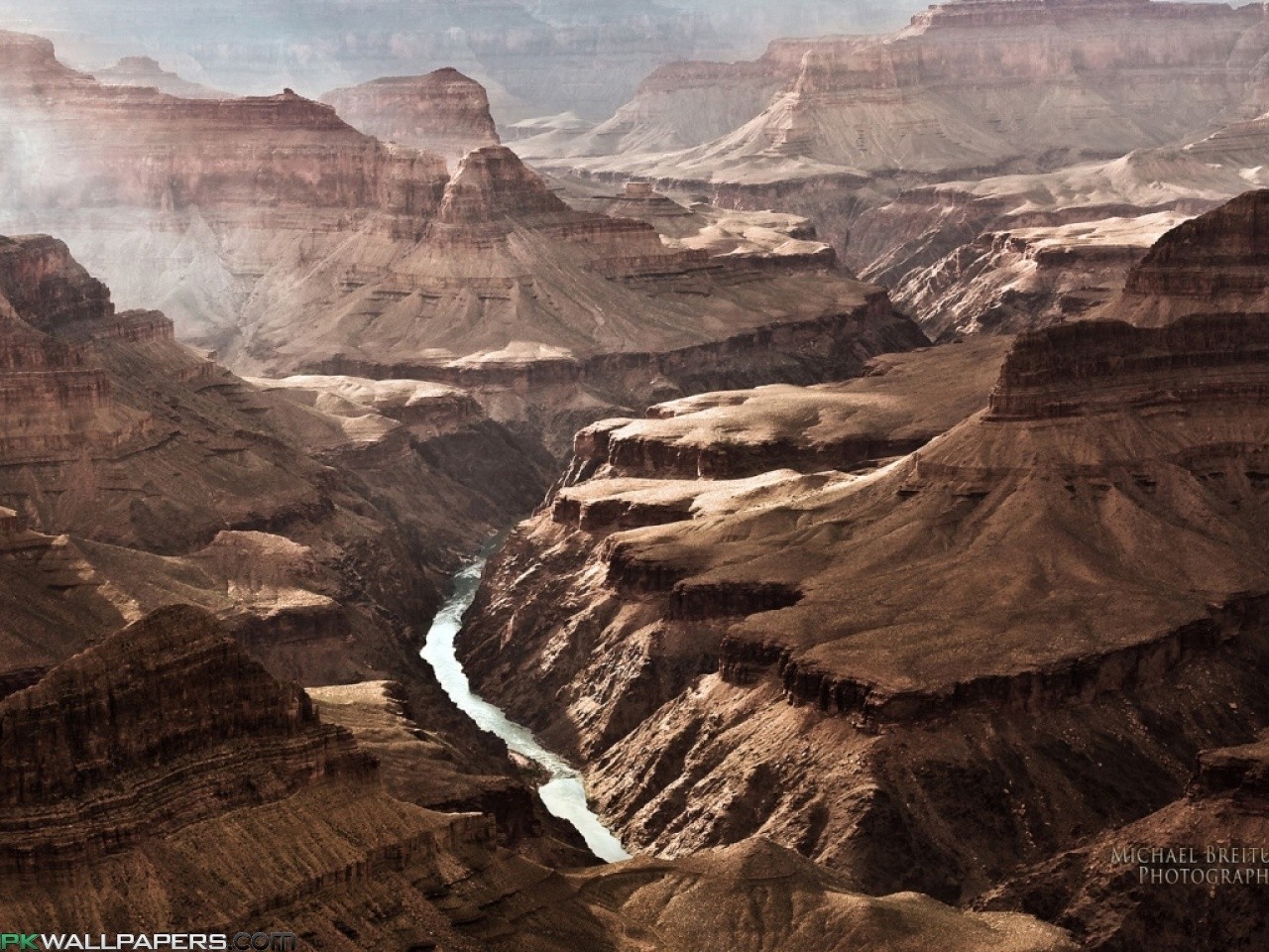 Canyon River Landscape Grand Canyon National Park Rock Formation 1280x960