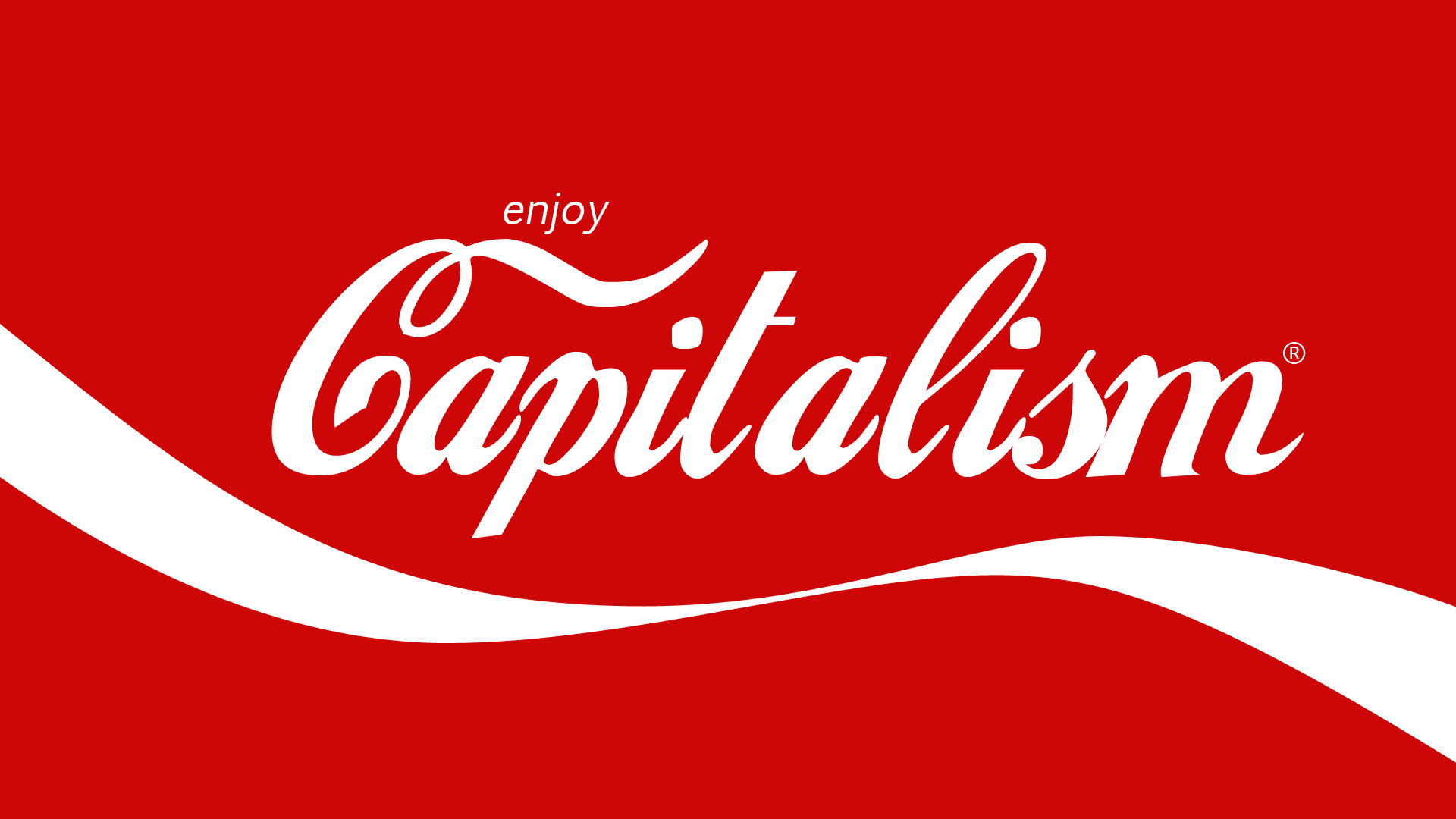 Primary Colors Capitalism Coca Cola Red White Humor 1920x1080