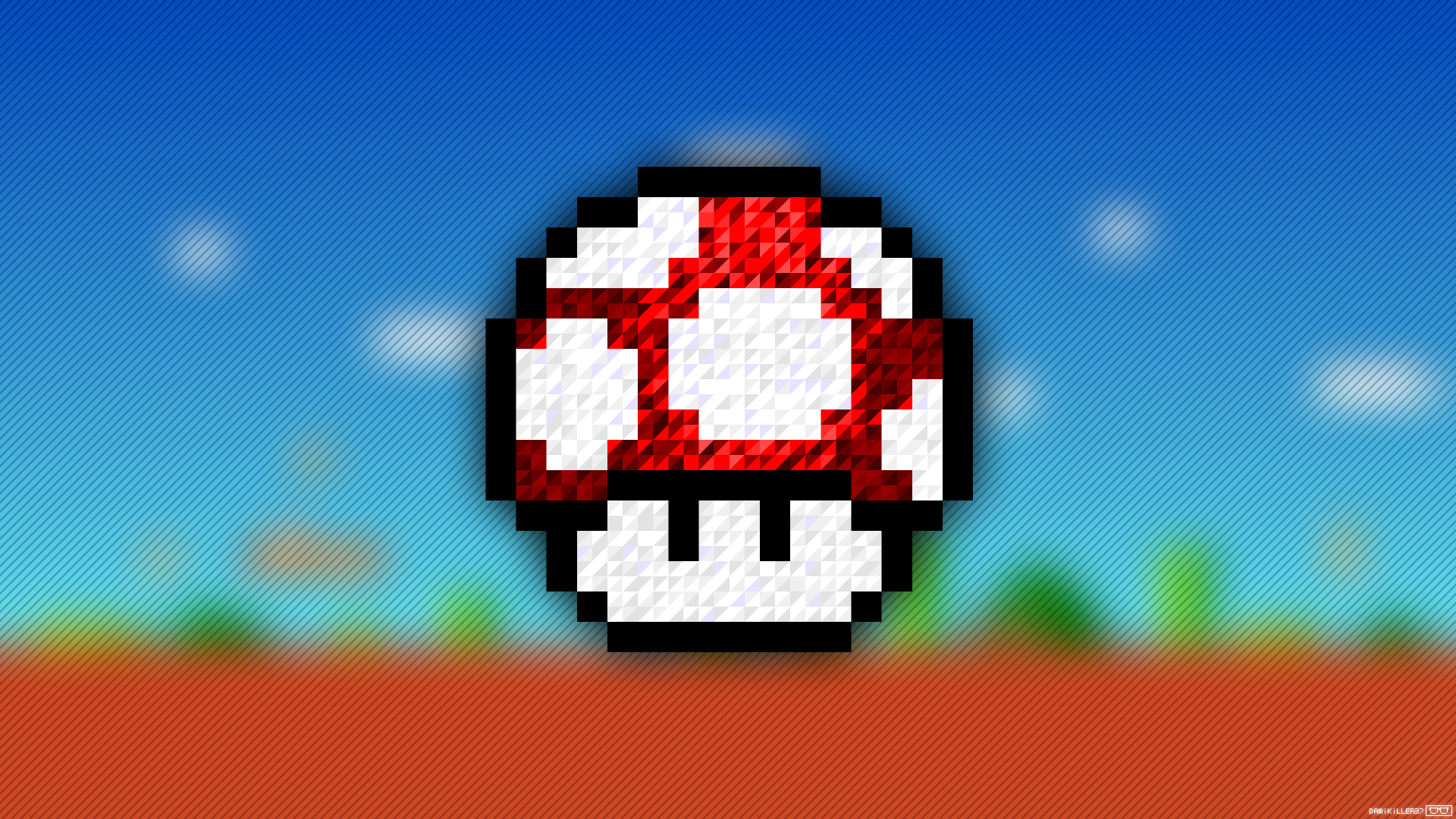 Pixel Art Trixel Super Mario Video Games Pixels 1920x1080