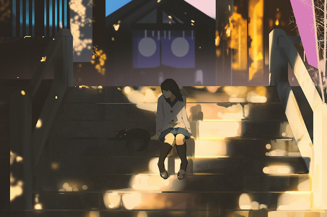 Atey Ghailan Drawing Cats 1280x850