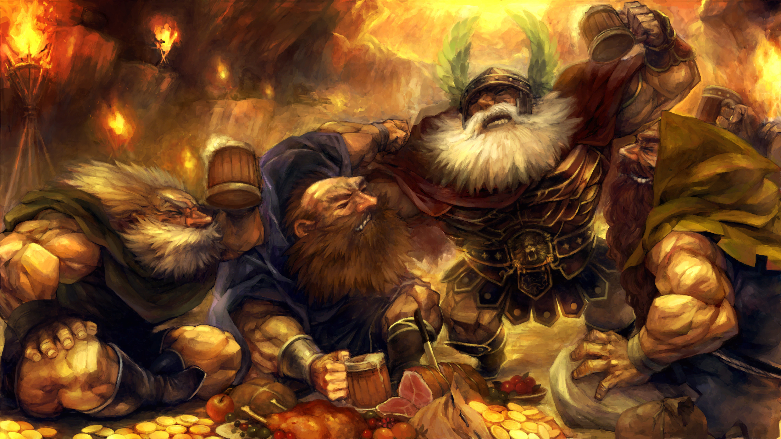 Dragons Crown Fantasy Art Dwarfs 2560x1440