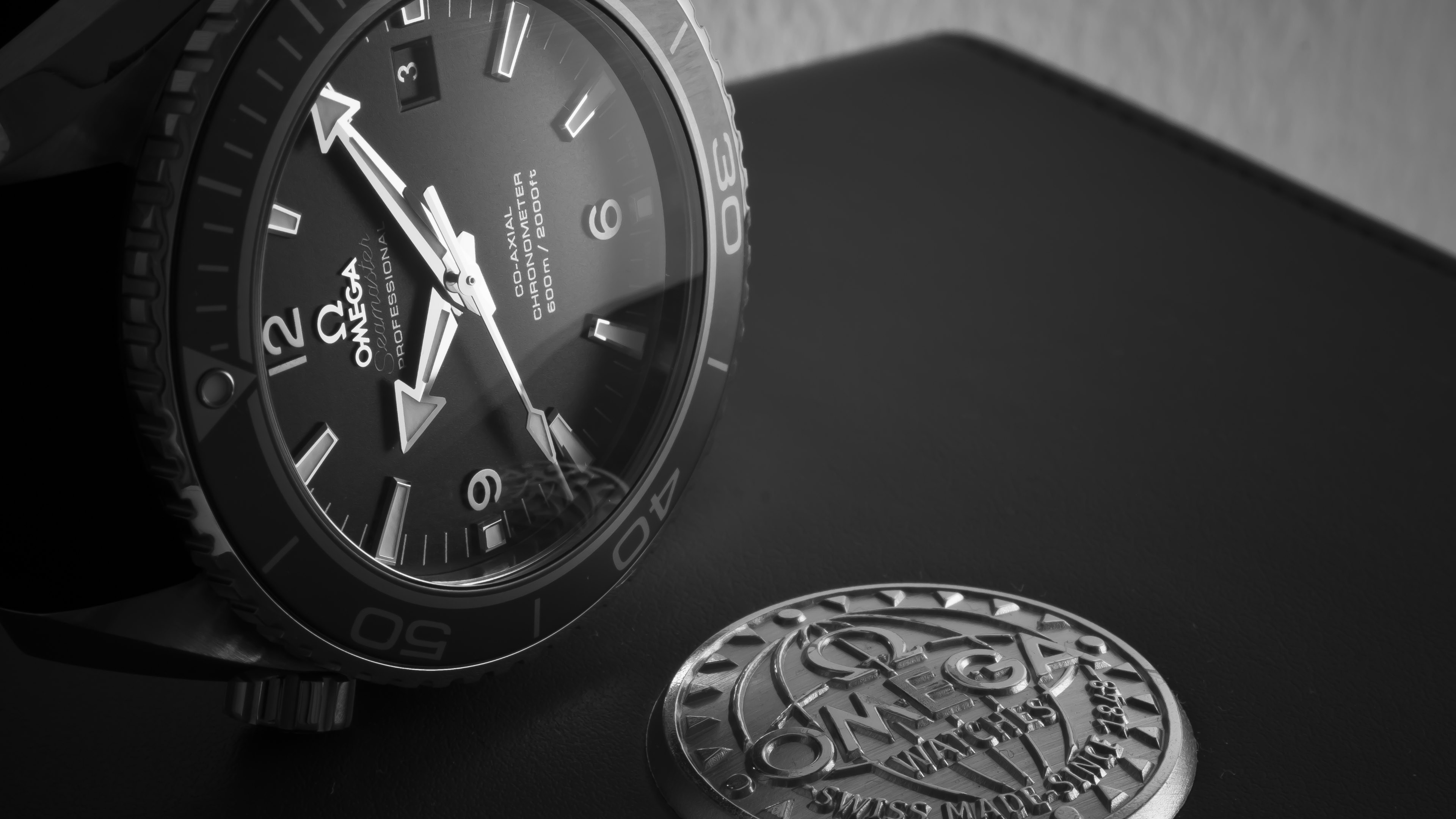 Watch Luxury Watches Monochrome Omega Watch Dials Numbers Macro Switzerland 3840x2160