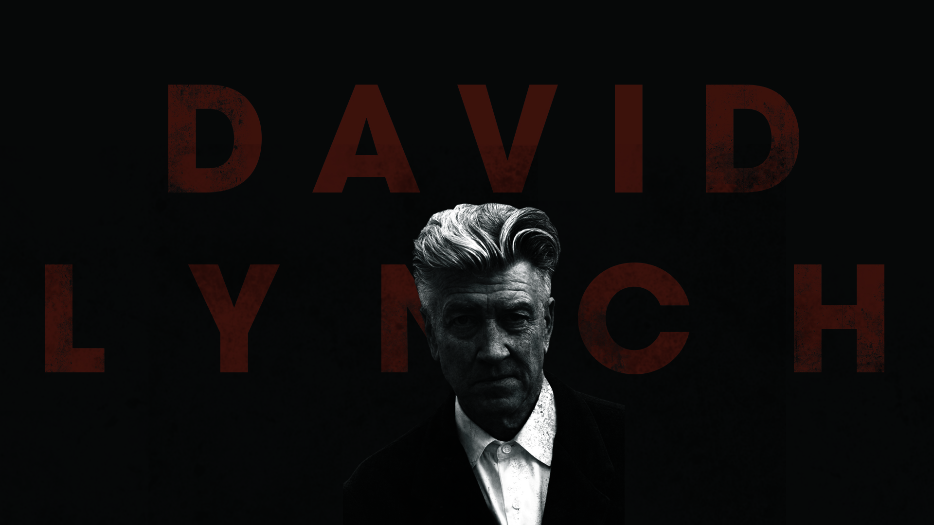 David Lynch Film Directors Surreal Men Face Monochrome Typography Black Black Background Red Dark Mo 1920x1080
