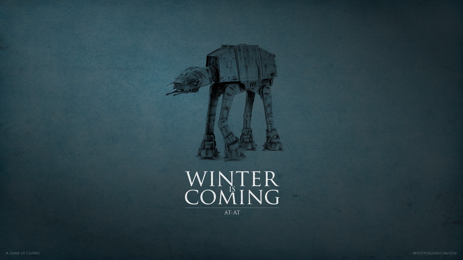 Game Of Thrones House Stark Star Wars AT AT Star Wars AT AT Game Of Thrones Crossover Winter Is Comi 1920x1080