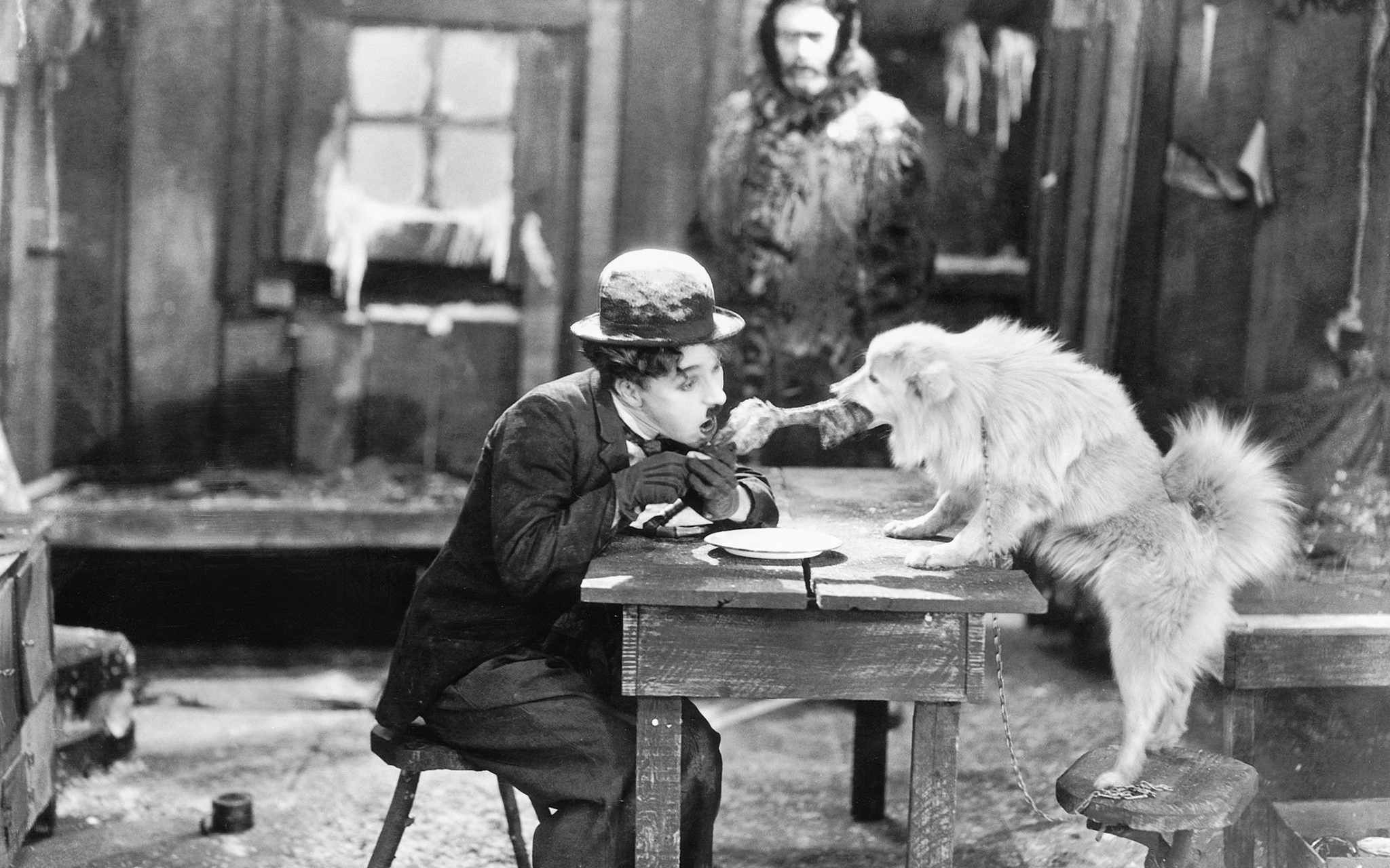 Charlie Chaplin Movies Monochrome Dog 2048x1280