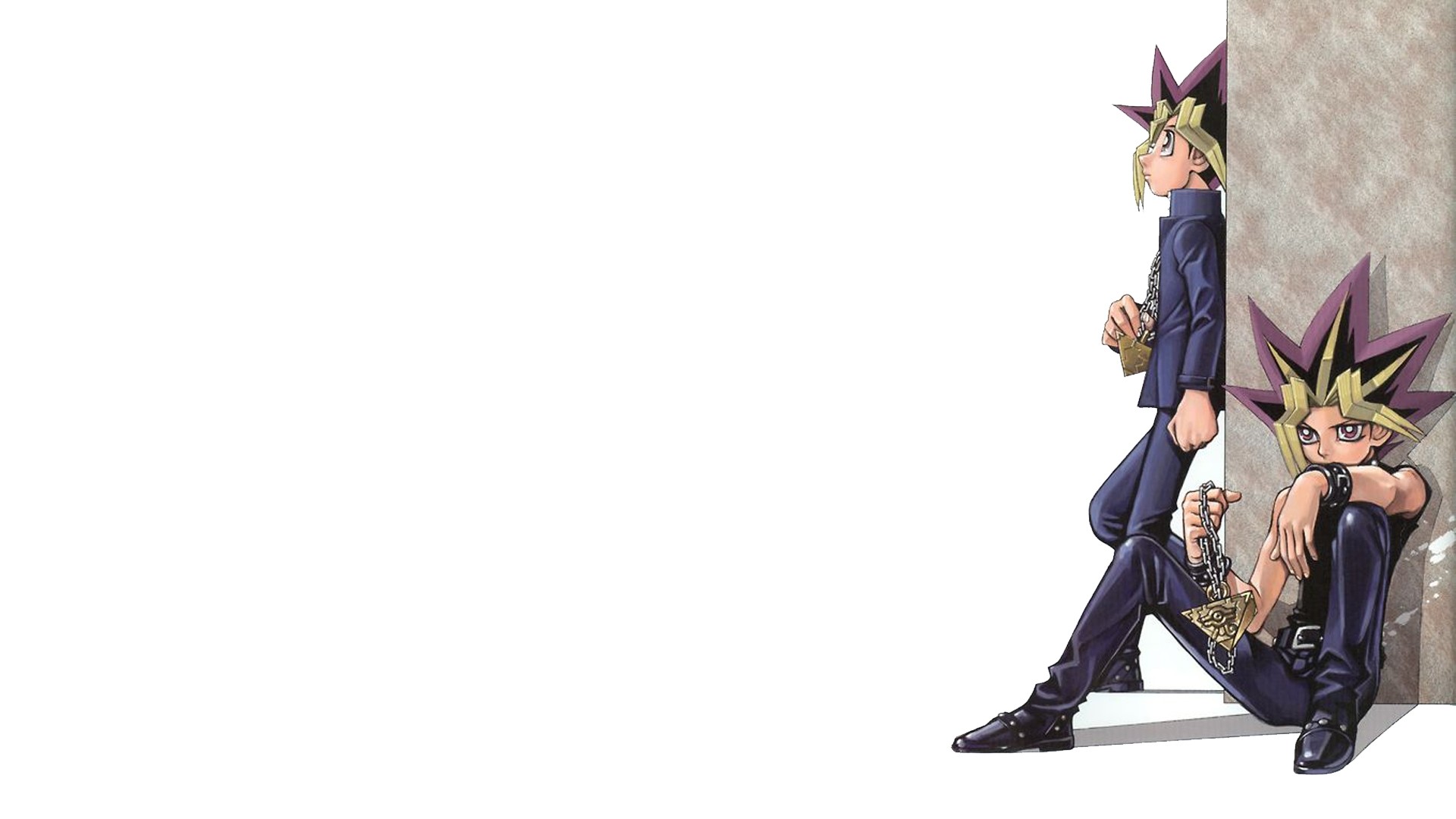 Yu Gi Oh Yugi Moto Anime Boys Simple Background White Background 1920x1080