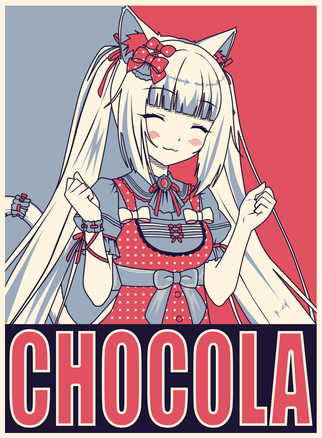 Neko Para Anime Girls Chocolat Neko Para Hope Posters 1028x1400