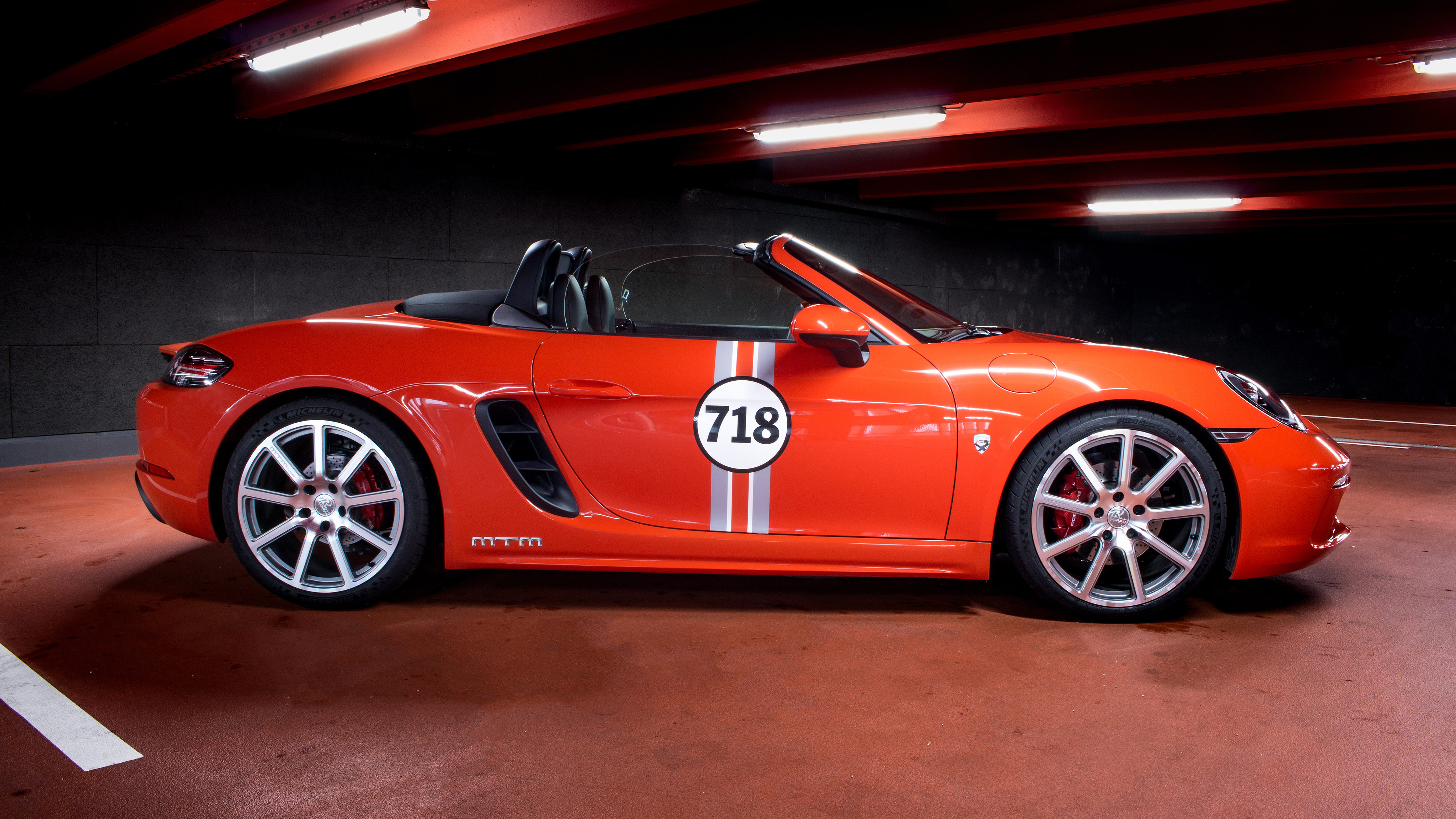 Porsche Boxster Porsche Car Vehicle Sport Car Orange Car 4096x2304