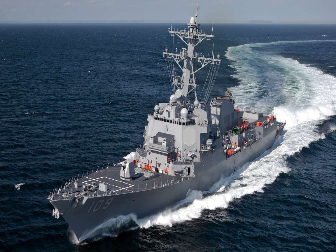 Warship United States Navy Destroyer Arleigh Burke Class Destroyer Vehicle Sea Ship Military 1152x864