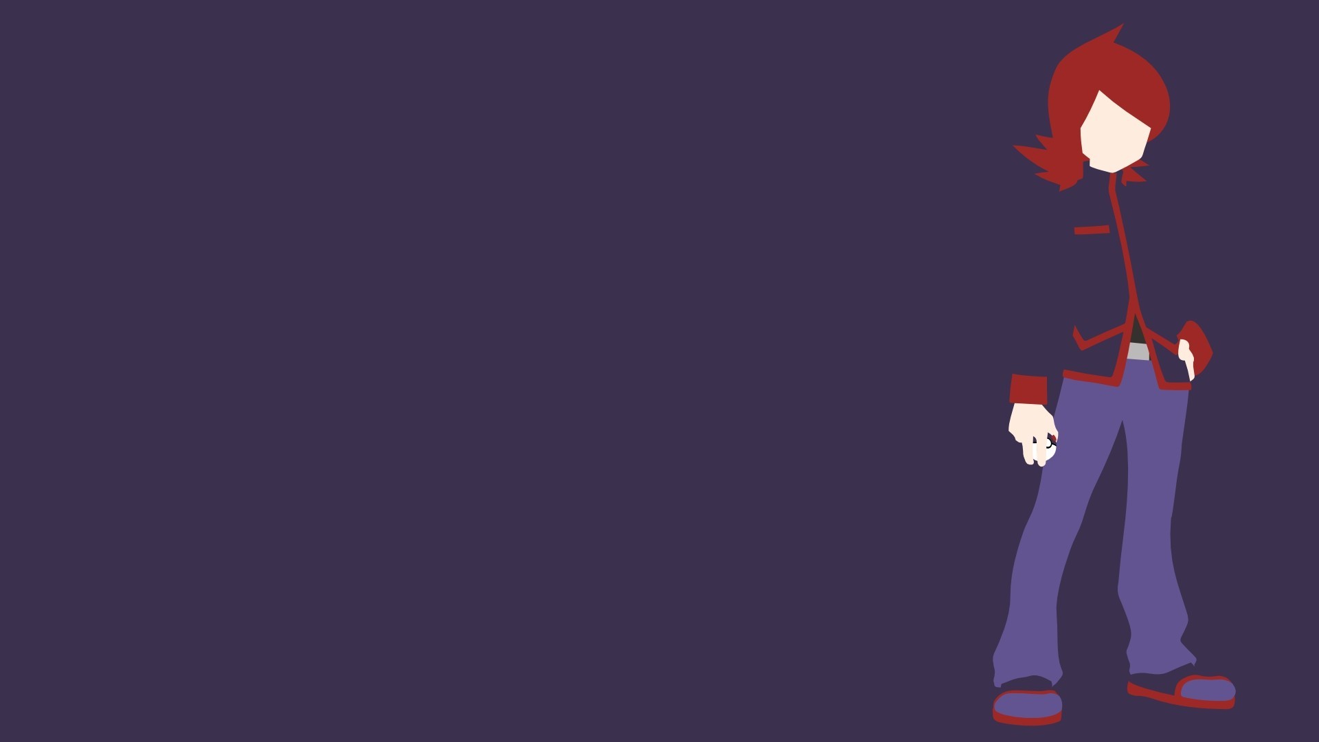 Red Character Pokemon Simple 1920x1080