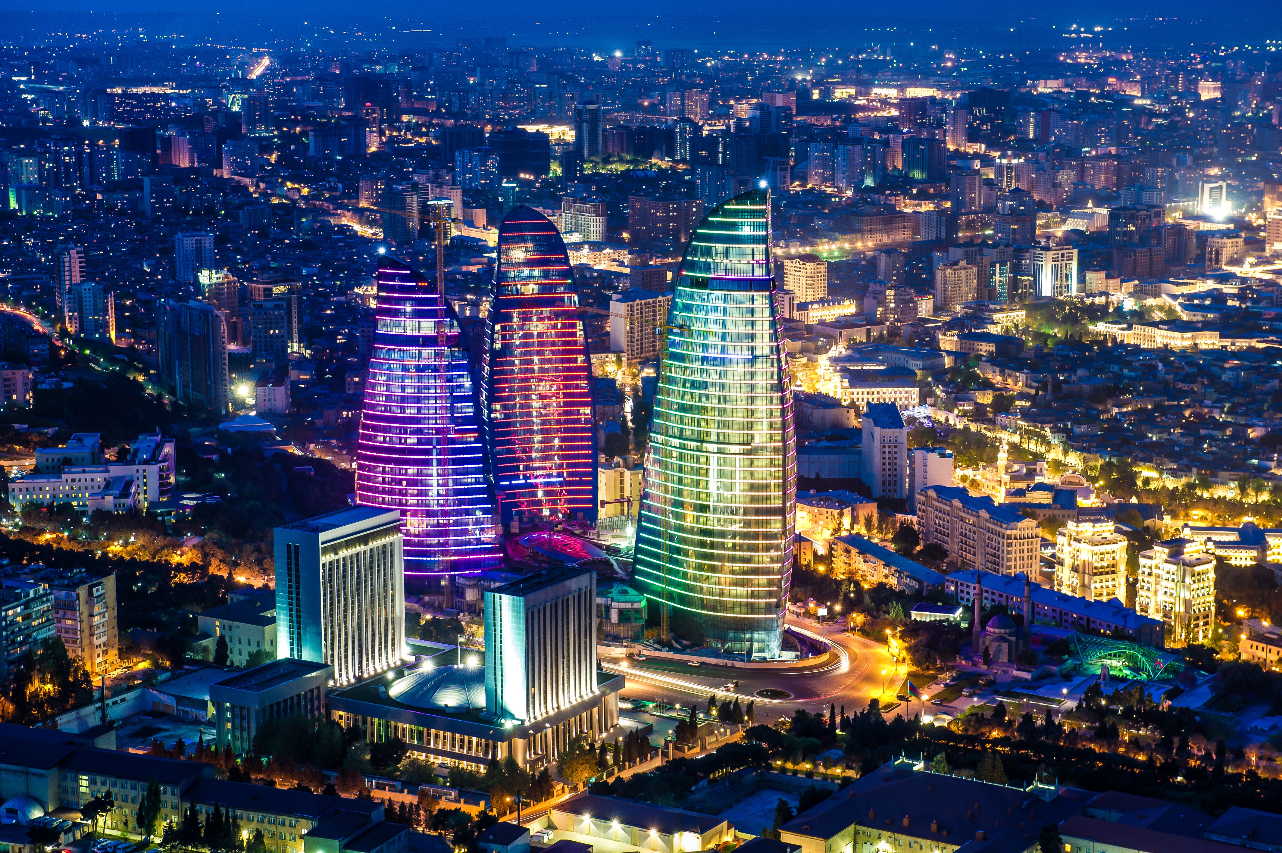 Baku Azerbaijan Flame Towers 4256x2832