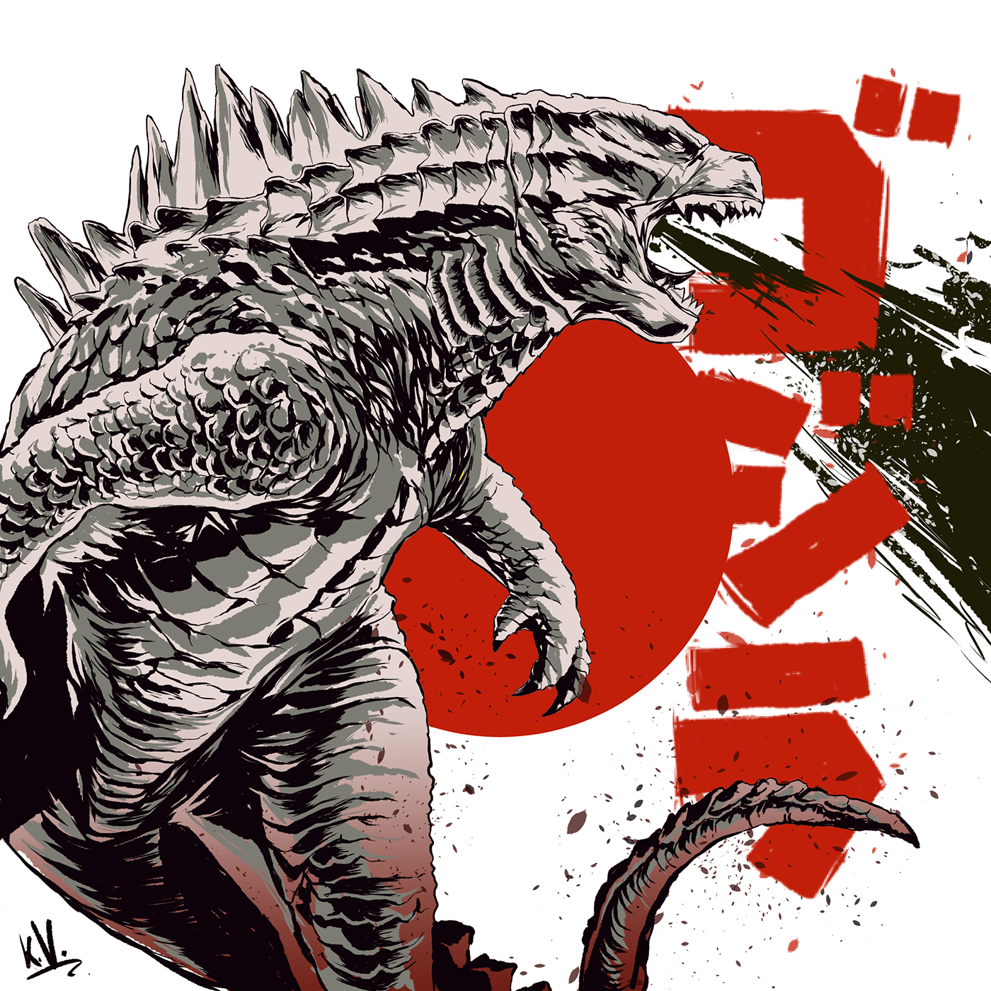 Godzilla Artwork Kaiju Fan Art Movies 1400x1400