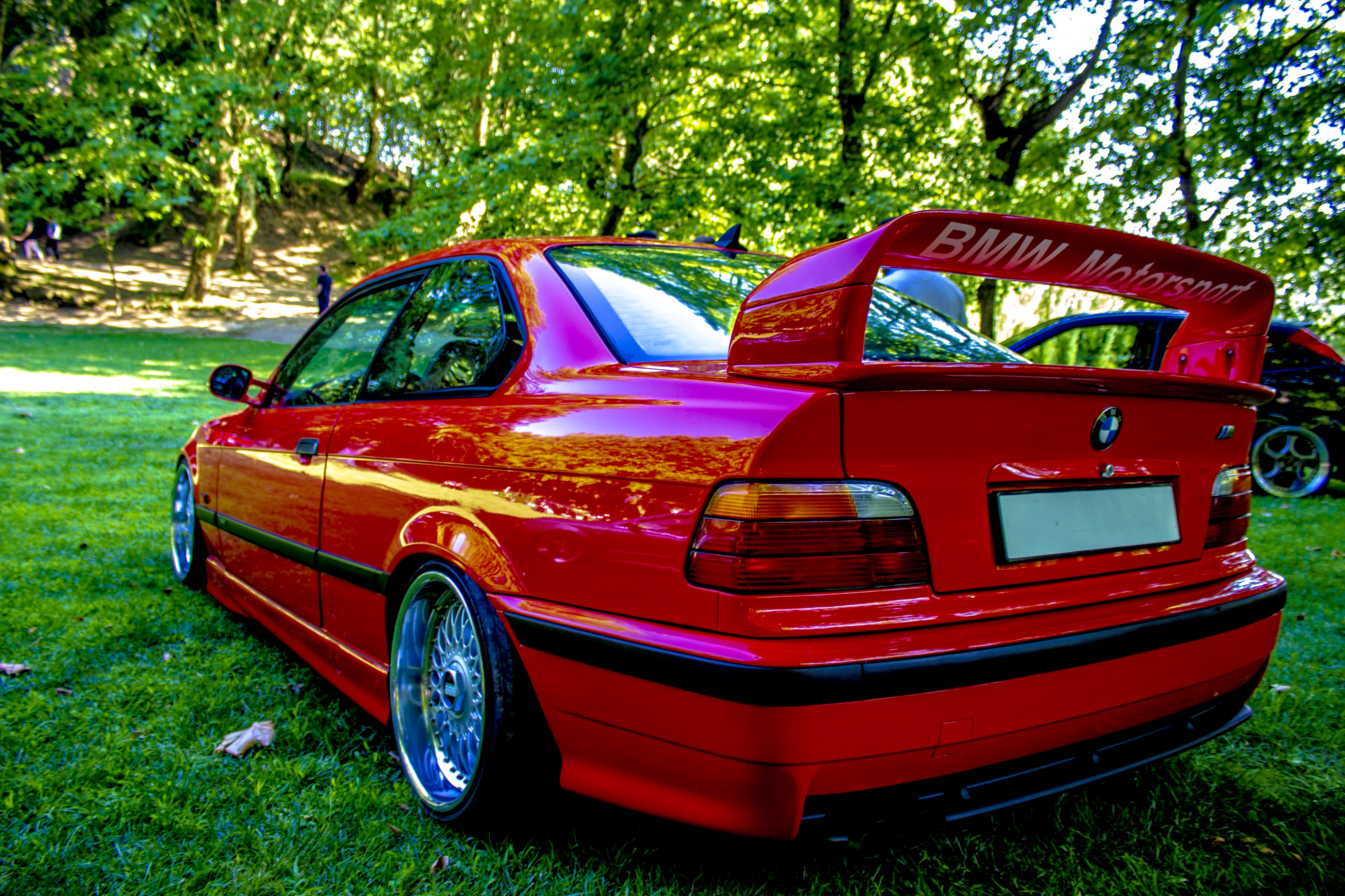 BMW Red BBS Stance Low BMW 3 Series BMW E36 5184x3456