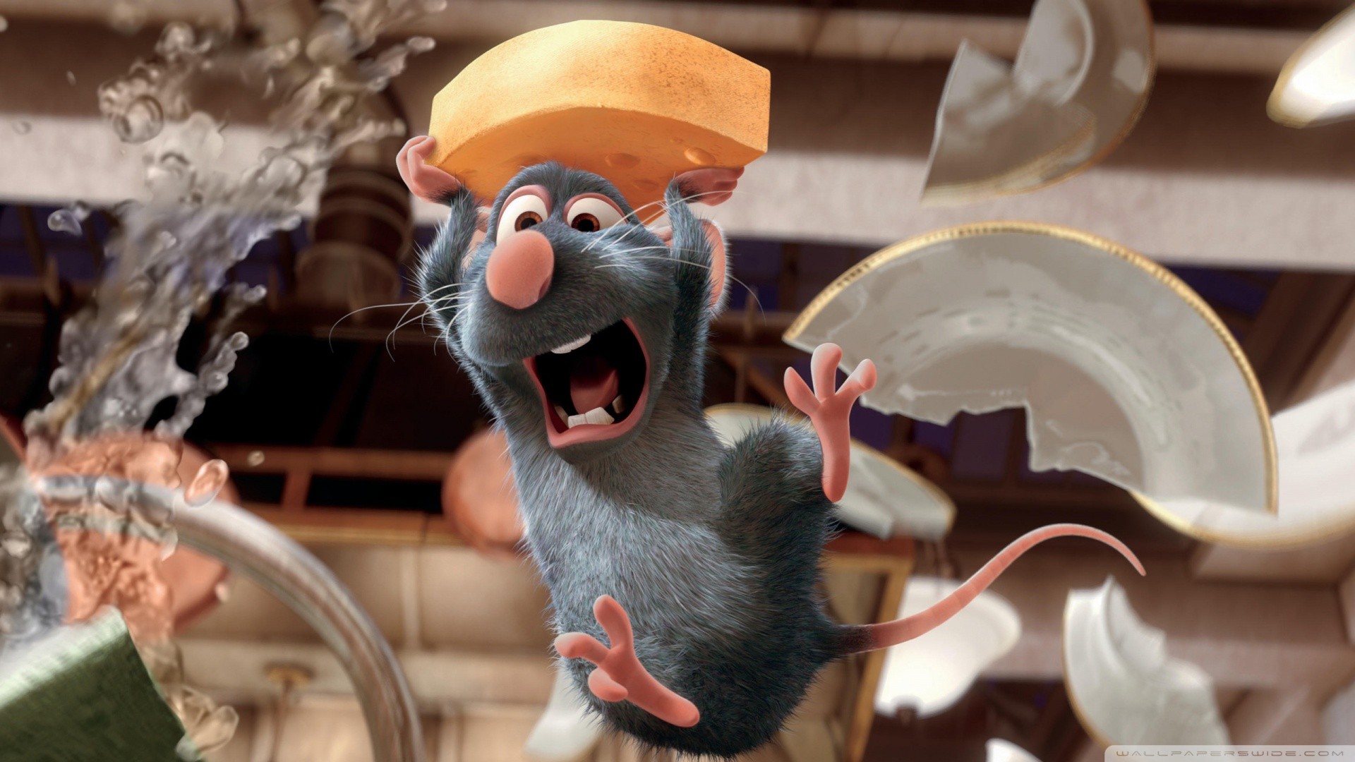 Movies Ratatouille Pixar Animation Studios Cheese Rats Animated Movies 1920x1080