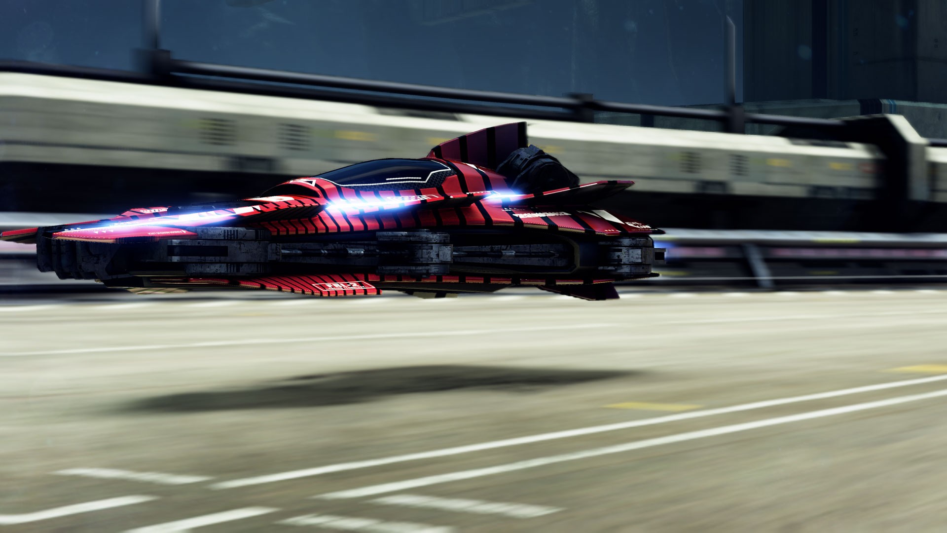 ZViL Fast Racing Neo Shinen Multimedia Ship Futuristic Video Games Road Ambient Floating Race Tracks 1920x1080