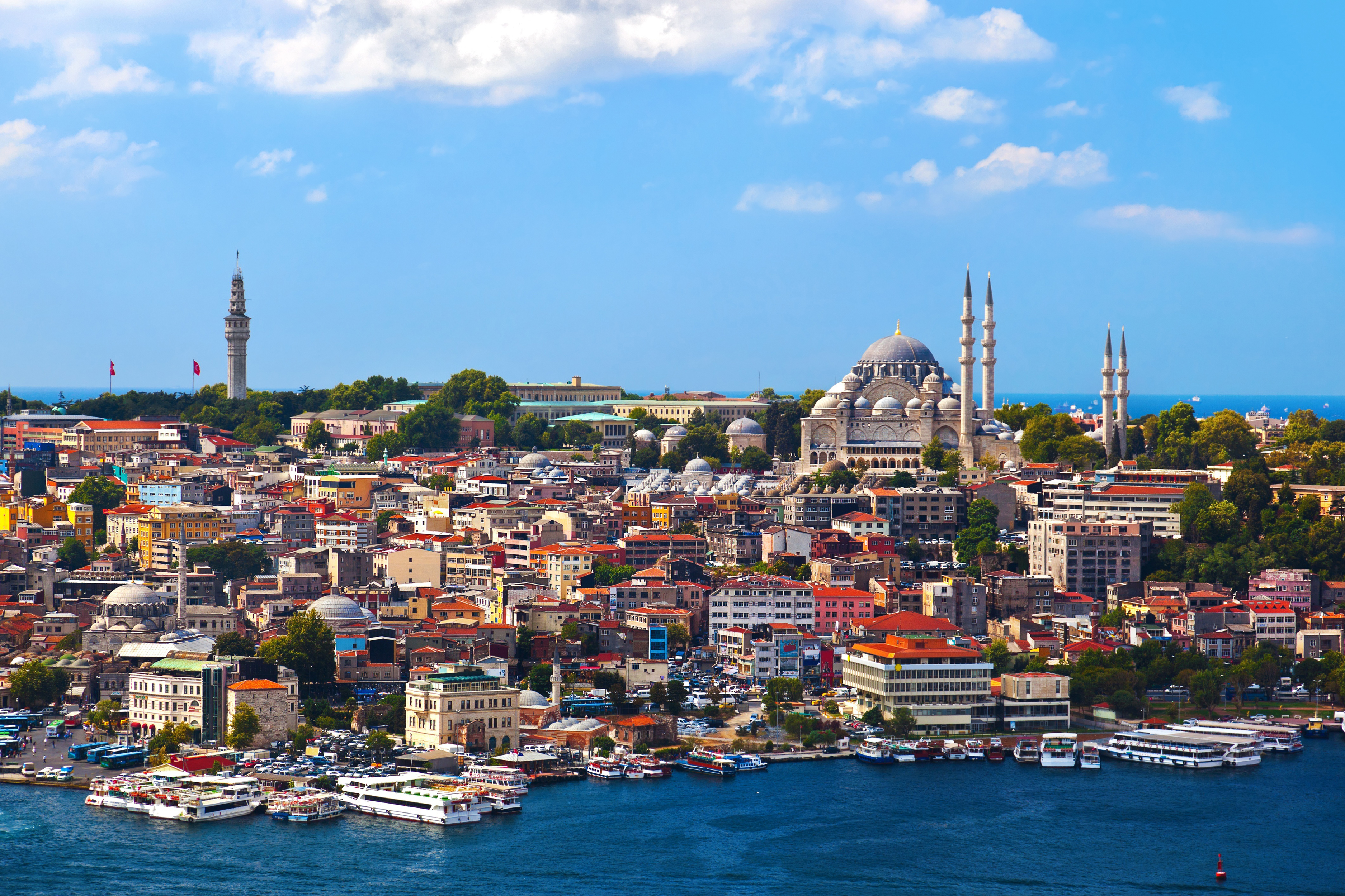 Istanbul Turkey House City Mosque Building 3750x2500