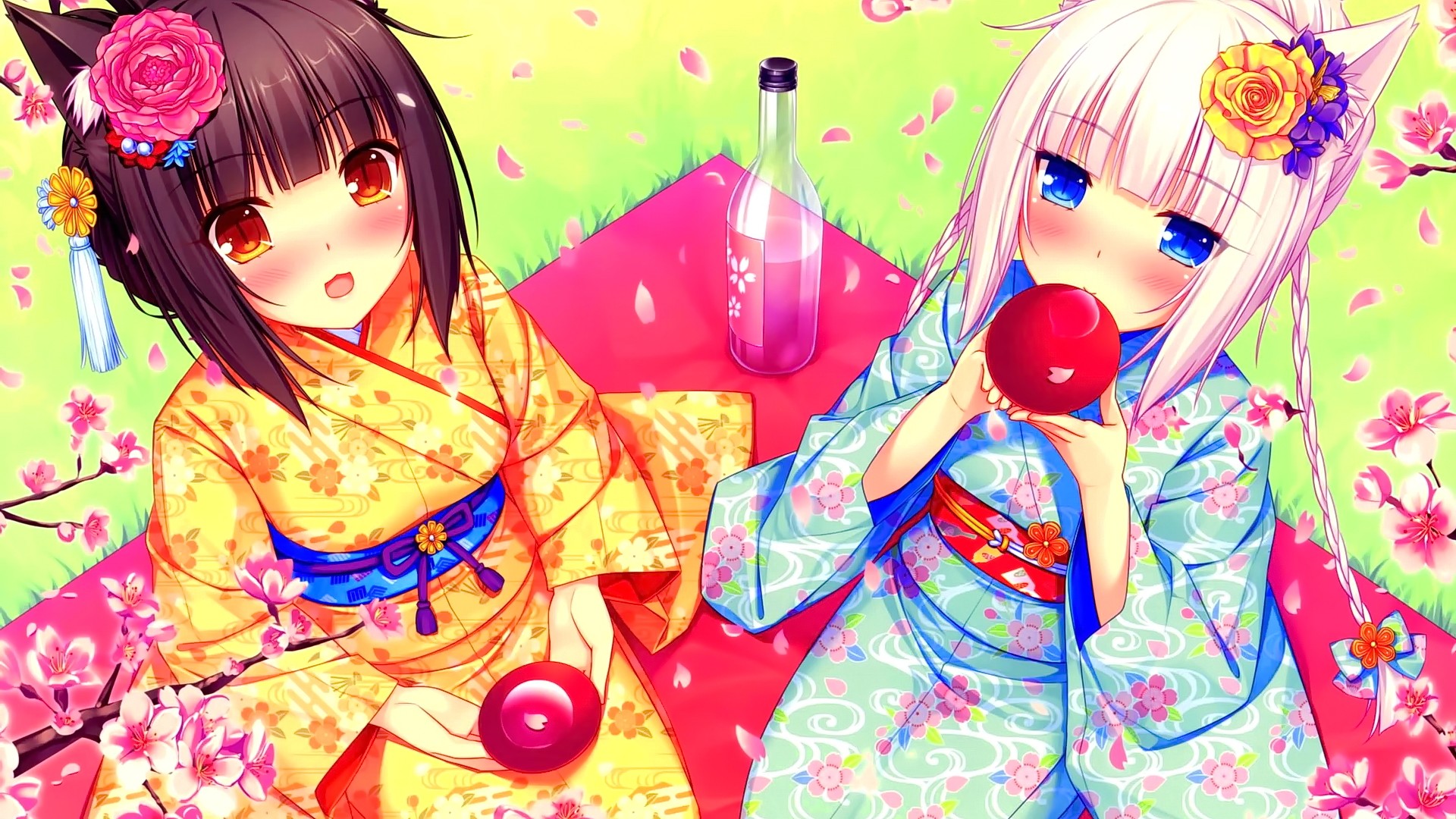 Anime Anime Girls Neko Para Chocolat Neko Para Vanilla Neko Para 1920x1080