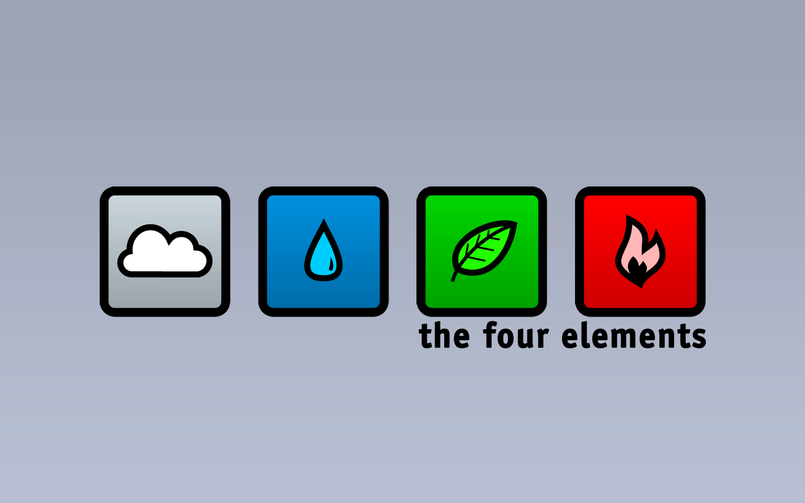 Four Elements Minimalism Graphic Design Elements 1600x1000