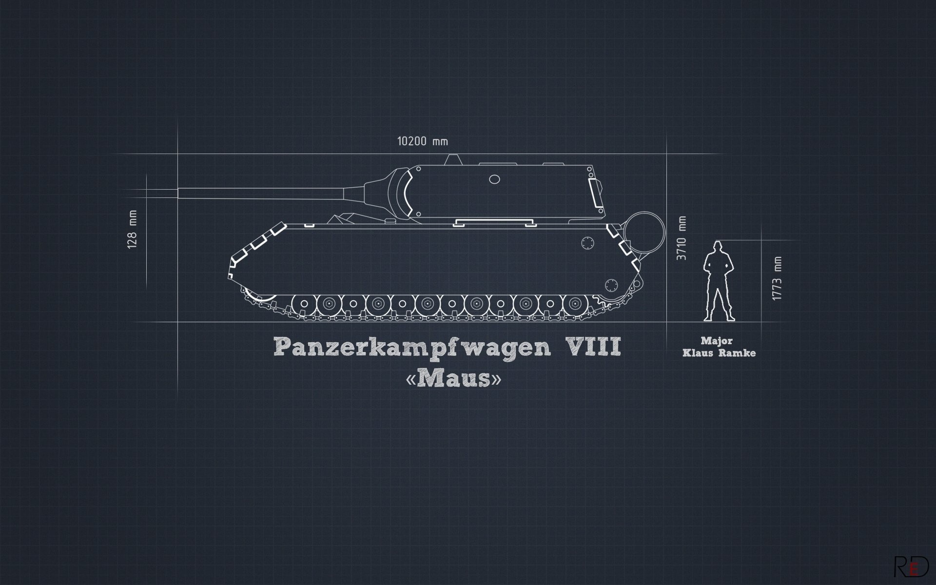 Tank Military Blueprints Maus 1920x1200