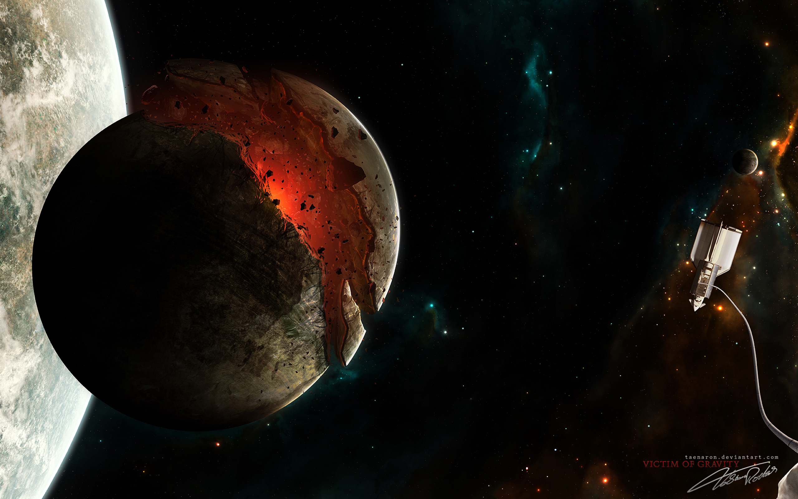 Taenaron 3D Digital Art Space Planet 2560x1600