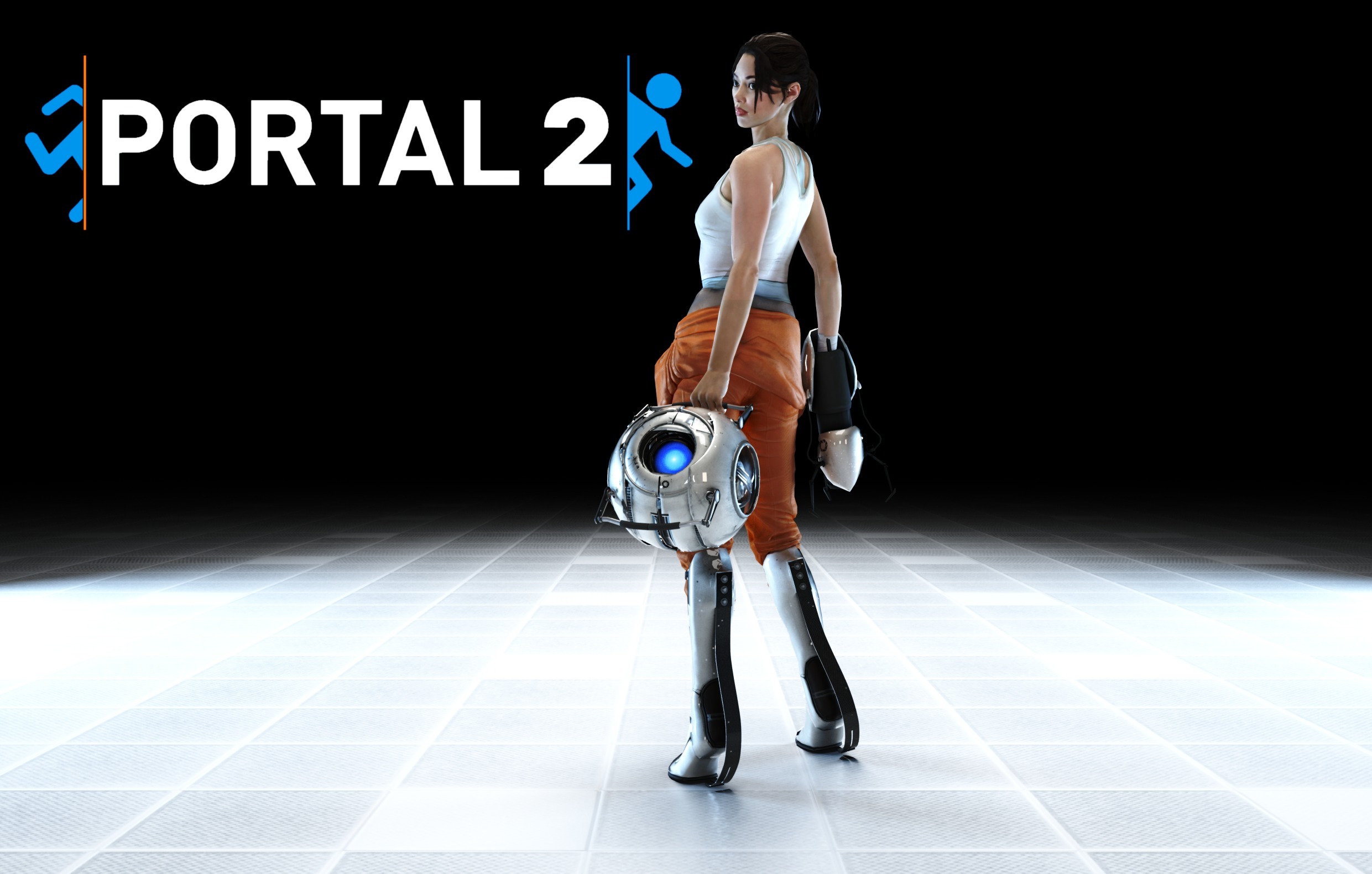 Portal Game Portal 2 Portal Gun Chell Video Games 2481x1580