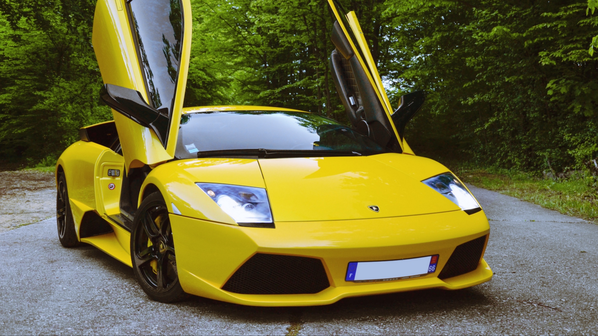 Lamborghini Yellow Cars Sports Car Lamborghini Murcielago Lamborghini Murcielago LP640 4 1920x1080