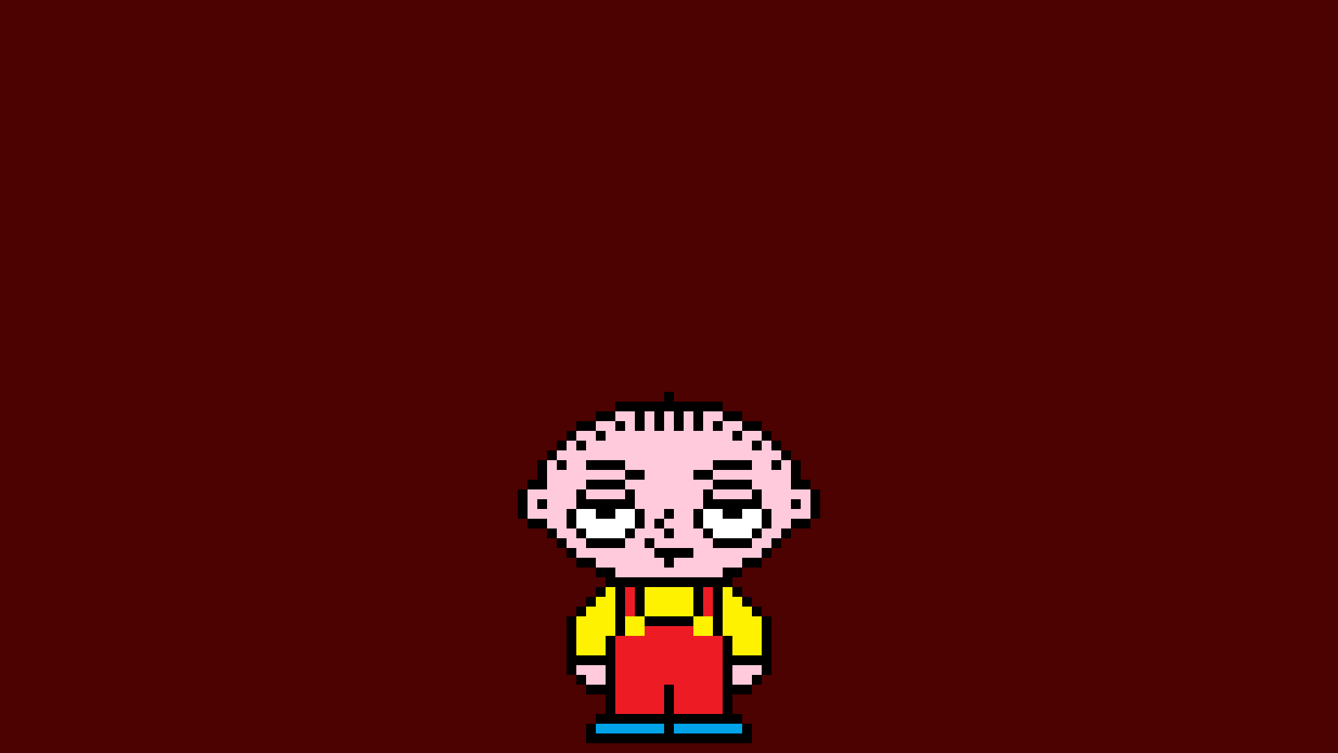 Pixel Art Pixels Stewie Griffin 1920x1080