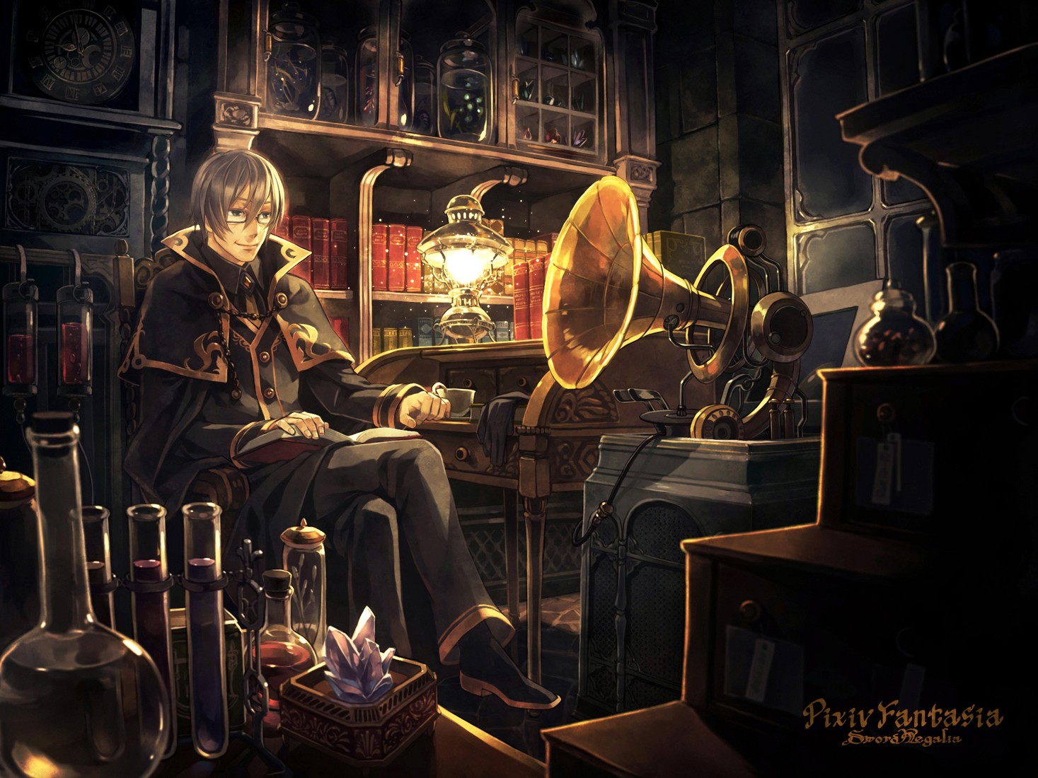 Anime Library Magic Laboratories Pixiv Fantasia 1467x1100