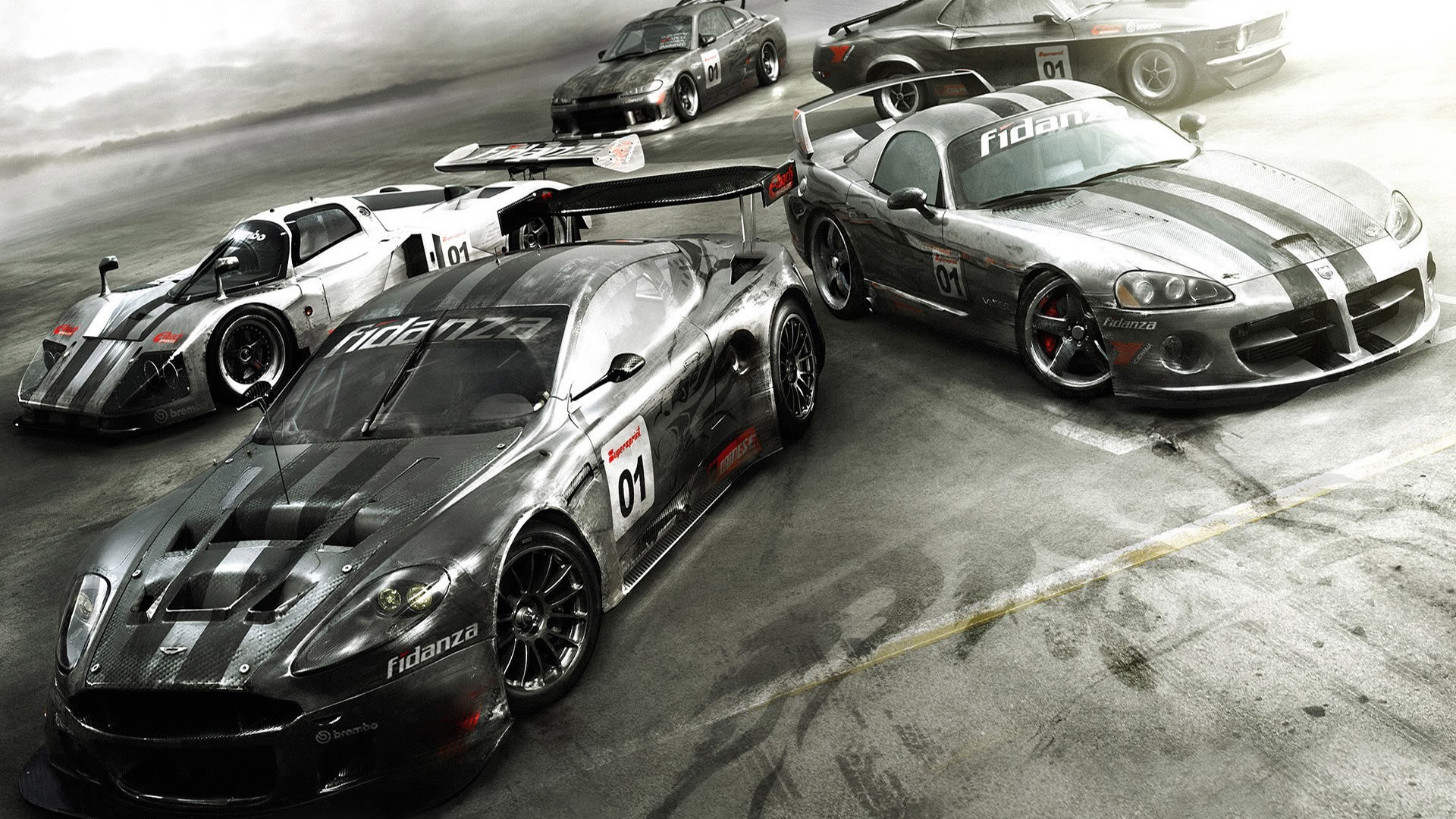 Car Muscle Cars Grid Grid 2 Race Driver GRiD Race Cars Le Mans Prototype Aston Martin Nissan Ford Ma 1920x1080