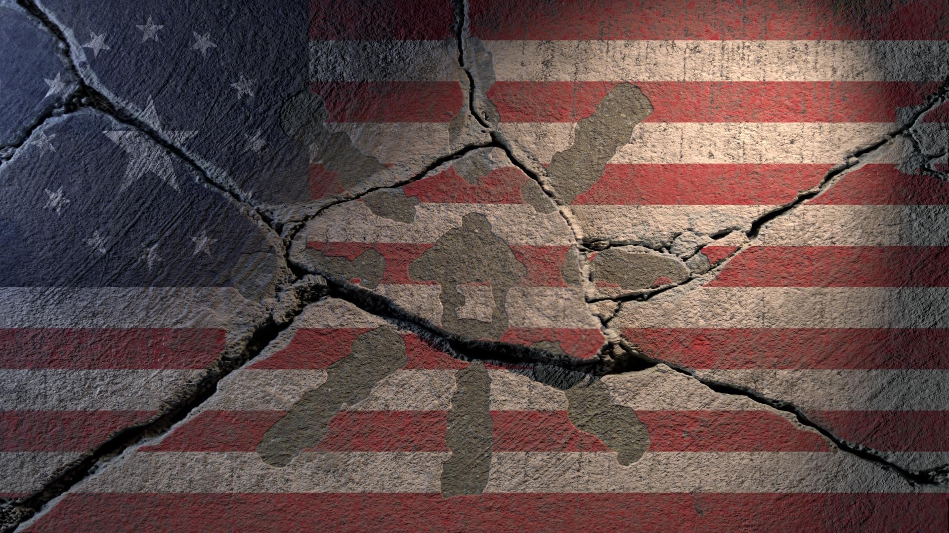 Fallout Video Game Art Video Games Cracked Flag 1920x1080