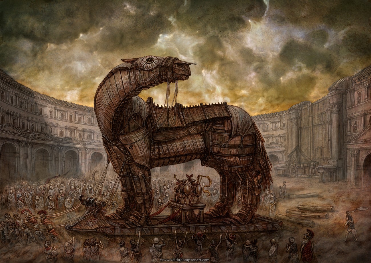 Ancient Old Horse Building Clouds Artwork Fantasy Art Statue Weapon Looking At Cards Wood Architectu 1301x923