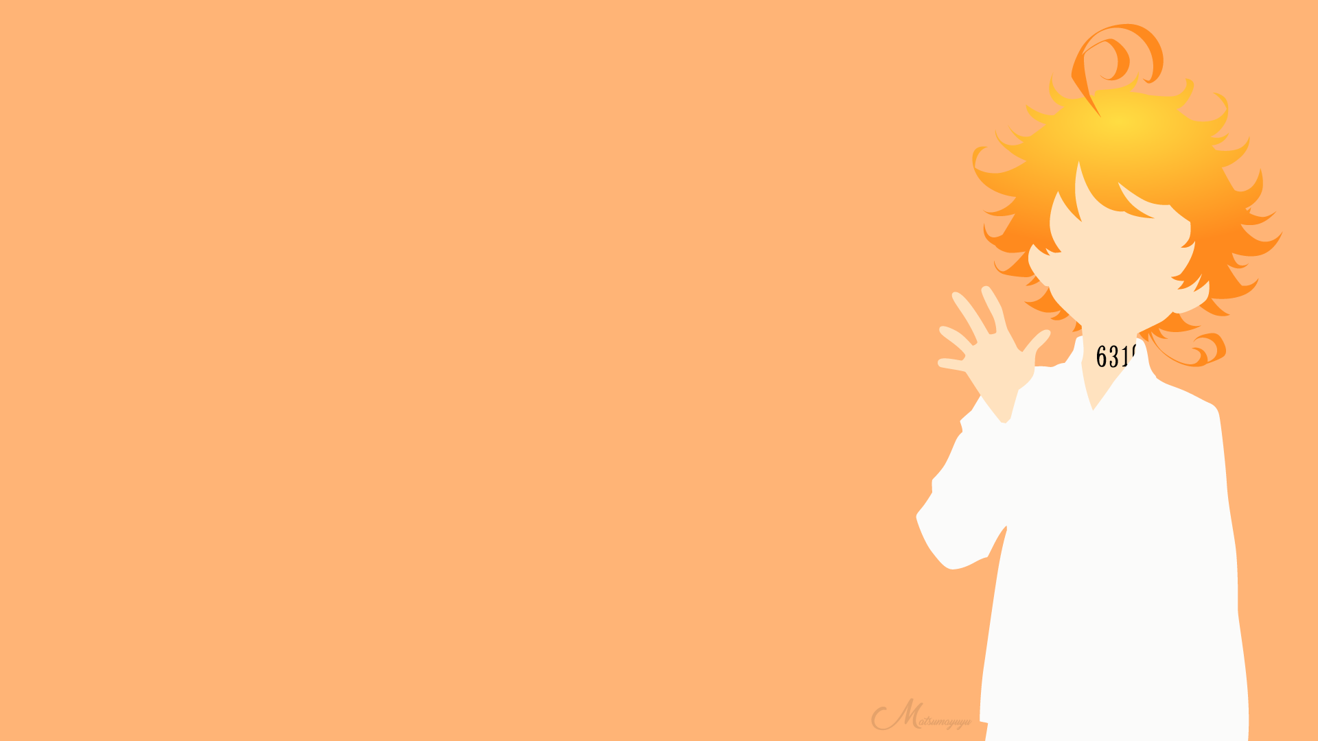 The Promised Neverland Emma The Promised Neverland Anime Numbers Simple Background 1920x1080