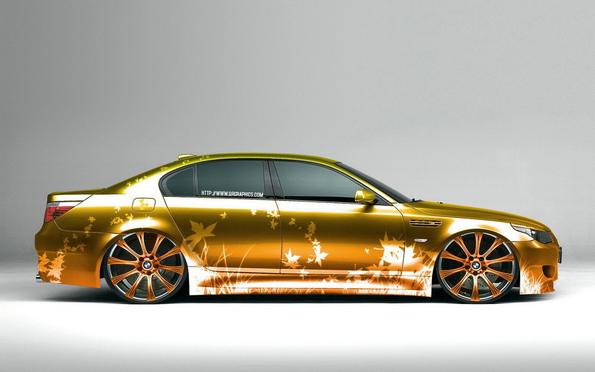 Car Gold Simple Background Vehicle BMW 5 Series BMW E60 1920x1200