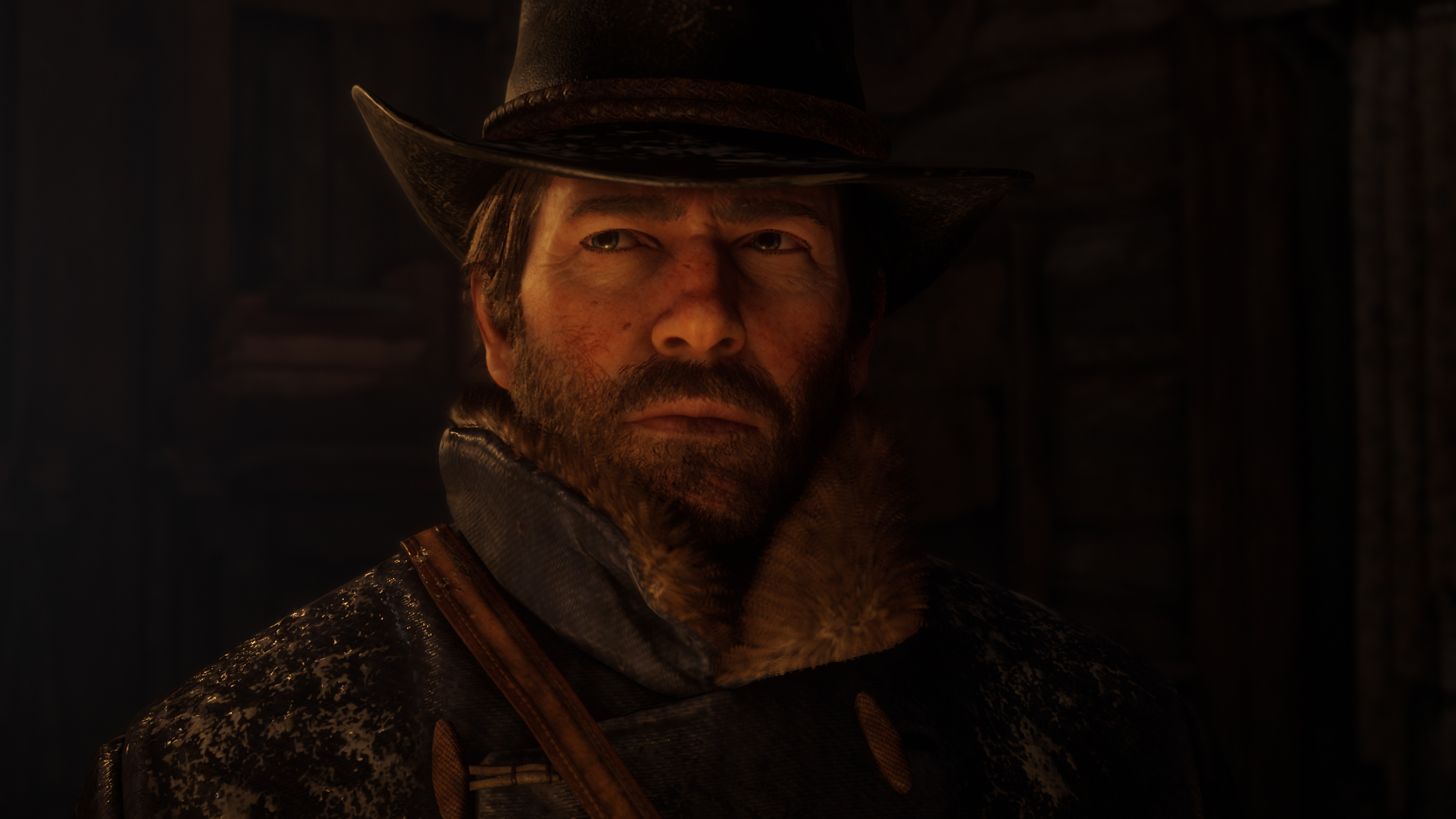 Rockstar Games Red Dead Redemption Red Dead Redemption 2 Arthur Morgan Video Games Beard Cowboys Hat 3840x2160