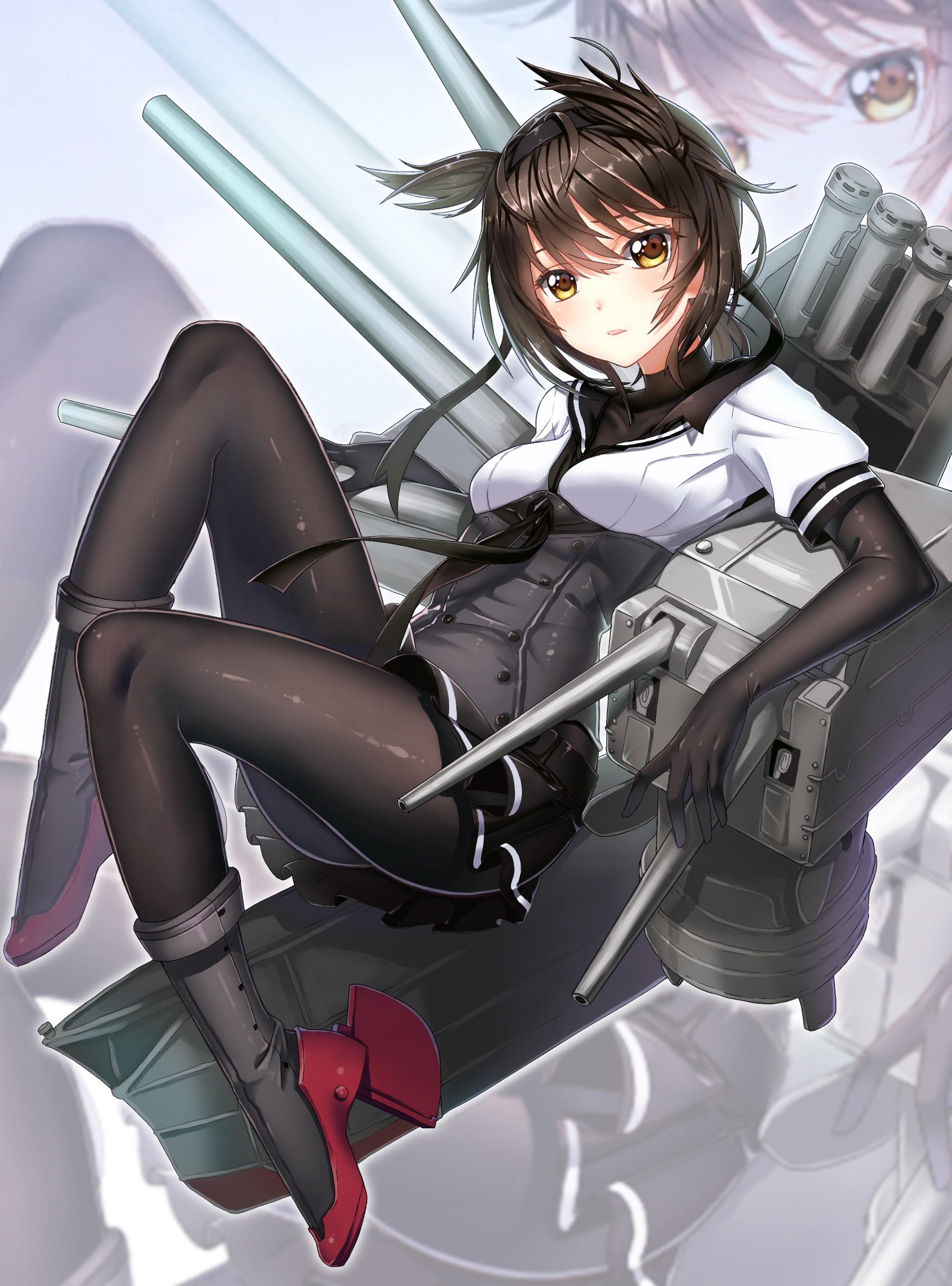 Anime Anime Girls Short Hair Kantai Collection Hatsuzuki KanColle Heels 2362x3189