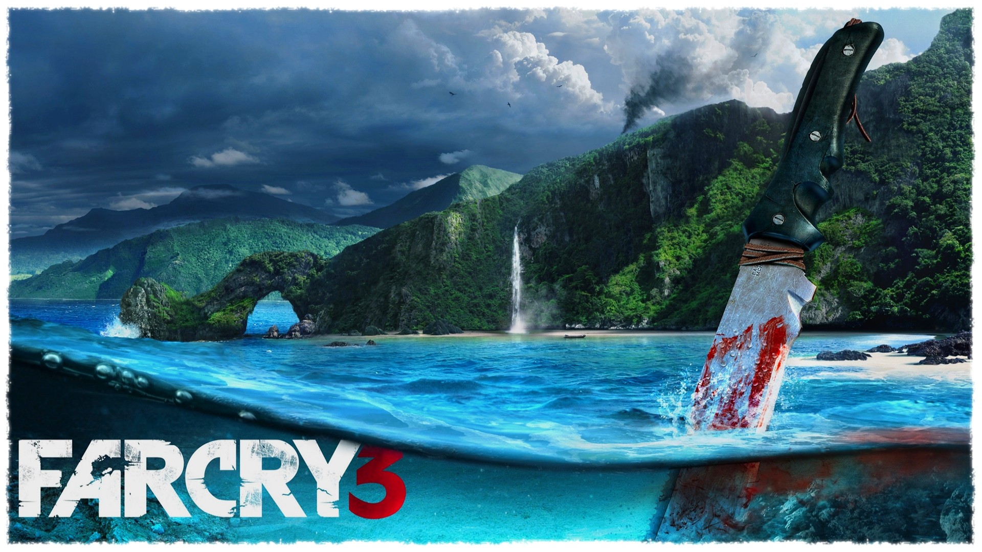 Video Games Digital Art Beach Knife Island Sea Ubisoft Far Cry Far Cry 3 Nature Water Split View 201 1920x1080