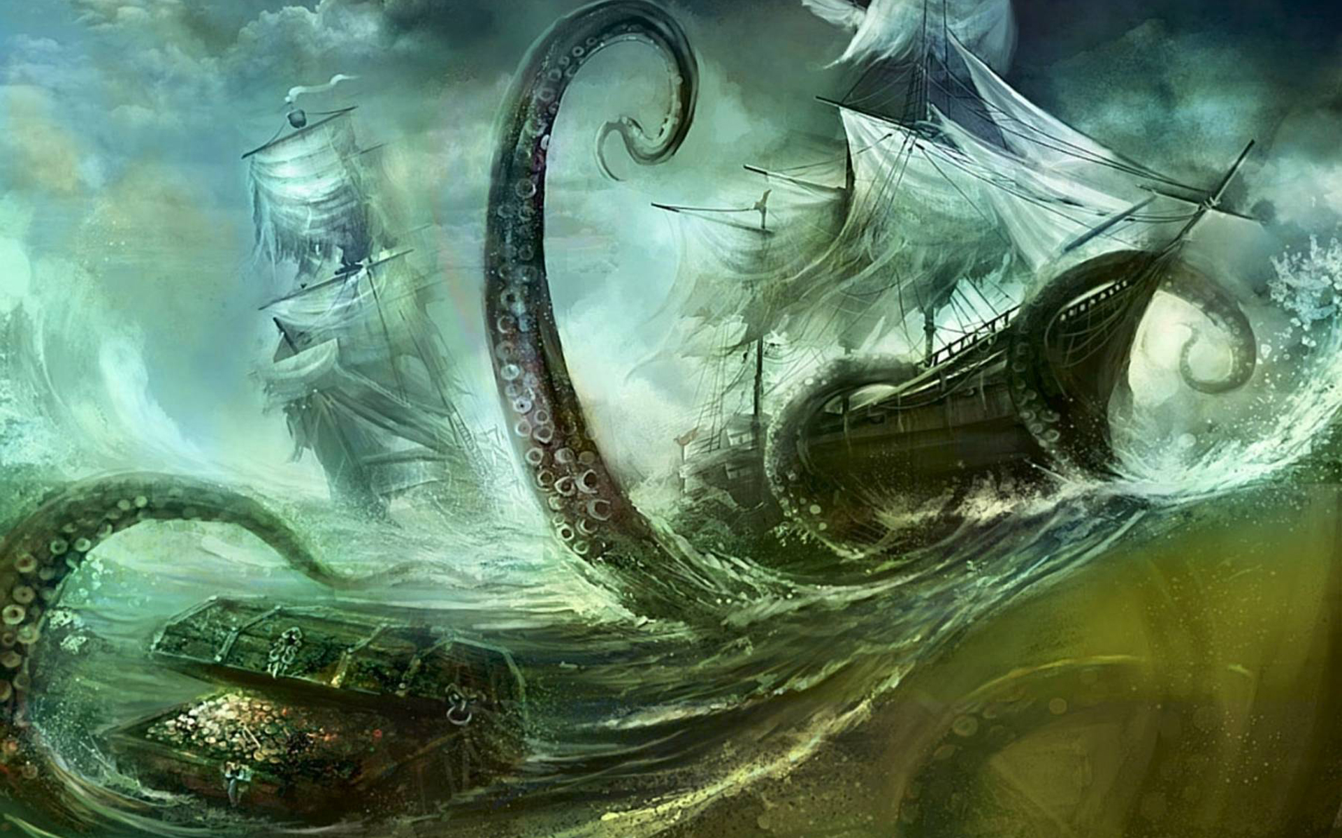 Fantasy Kraken 1920x1200