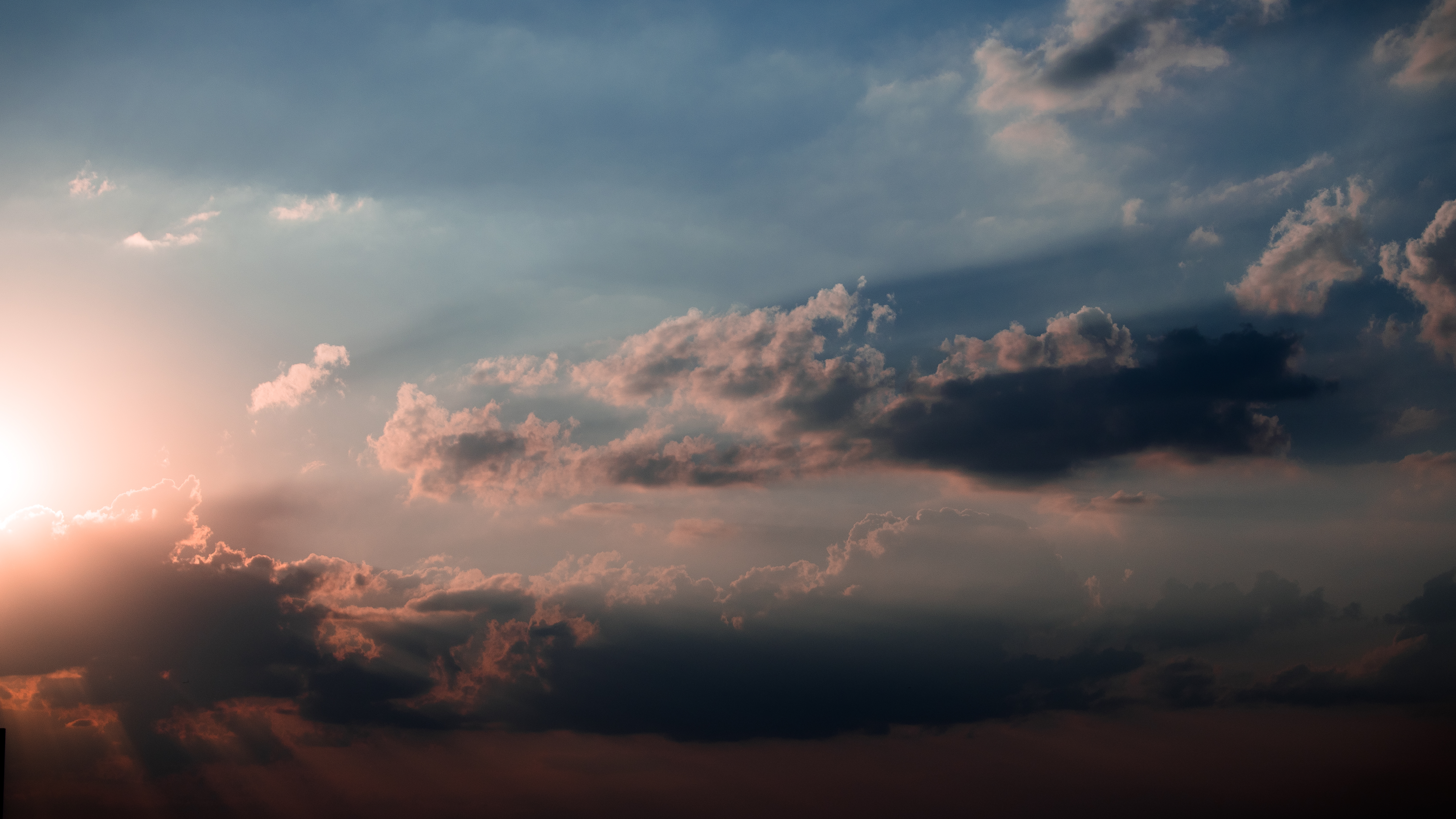 Sunset Sky Sun Clouds Peacefull 5987x3368