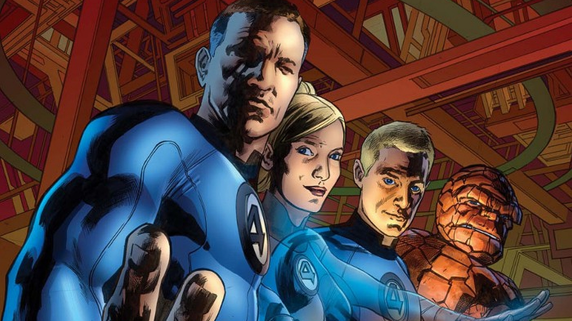 Thing Marvel Comics Human Torch Marvel Comics Mister Fantastic Invisible Woman Reed Richards Doctor  1920x1080