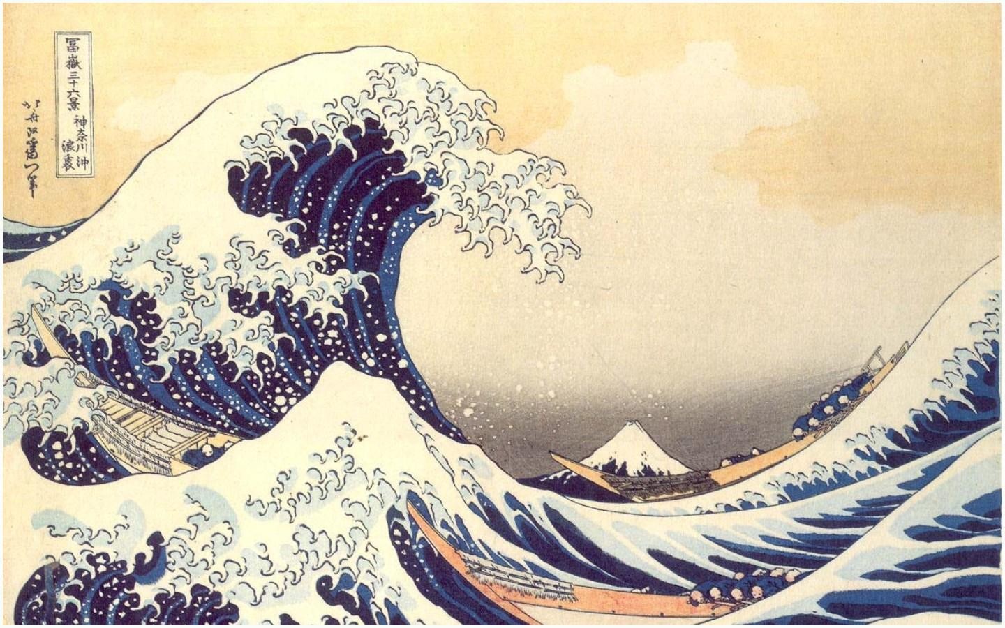 Artwork Hokusai Wood Block 1440x900