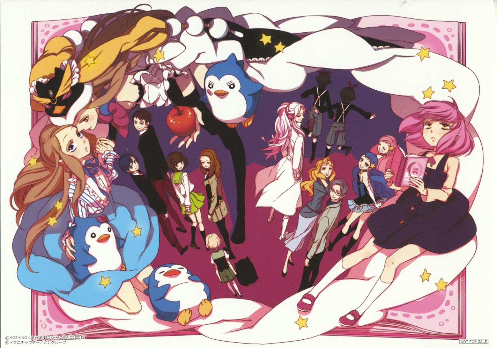 Anime Girl Momoka Oginome Ringo Oginome Pink Hair Pink Eyes Dress Penguin 1600x1121