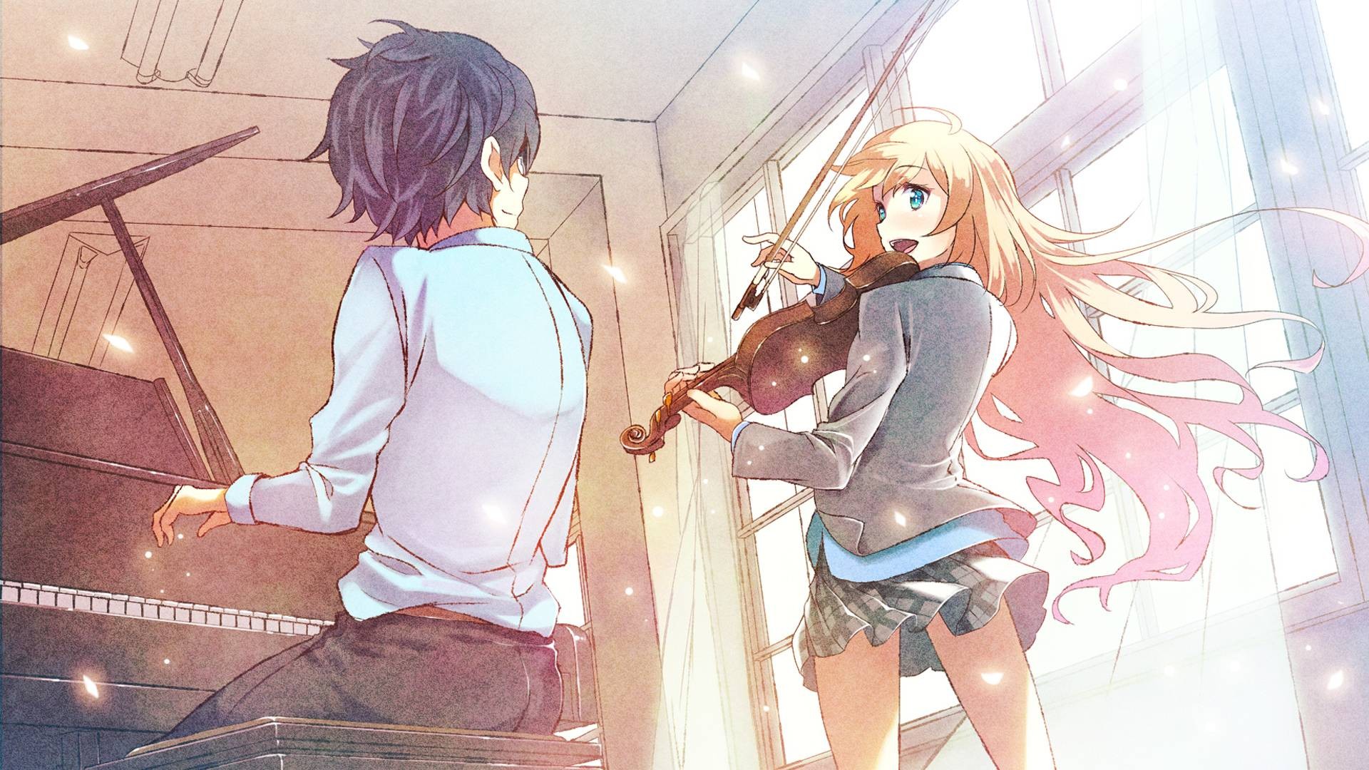 Shigatsu Wa Kimi No Uso Miyazono Kaori Arima Kousei 1920x1080