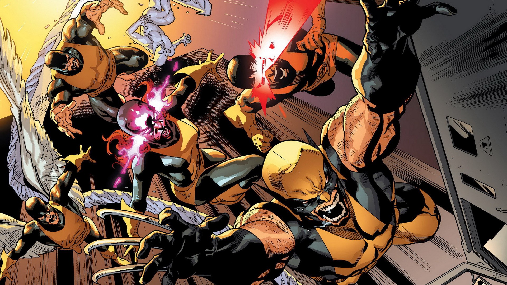 Comics X Men Superhero Wolverine Cyclops Marvel Comics Angel Marvel Comics Beast Marvel Comics Icema 1920x1080