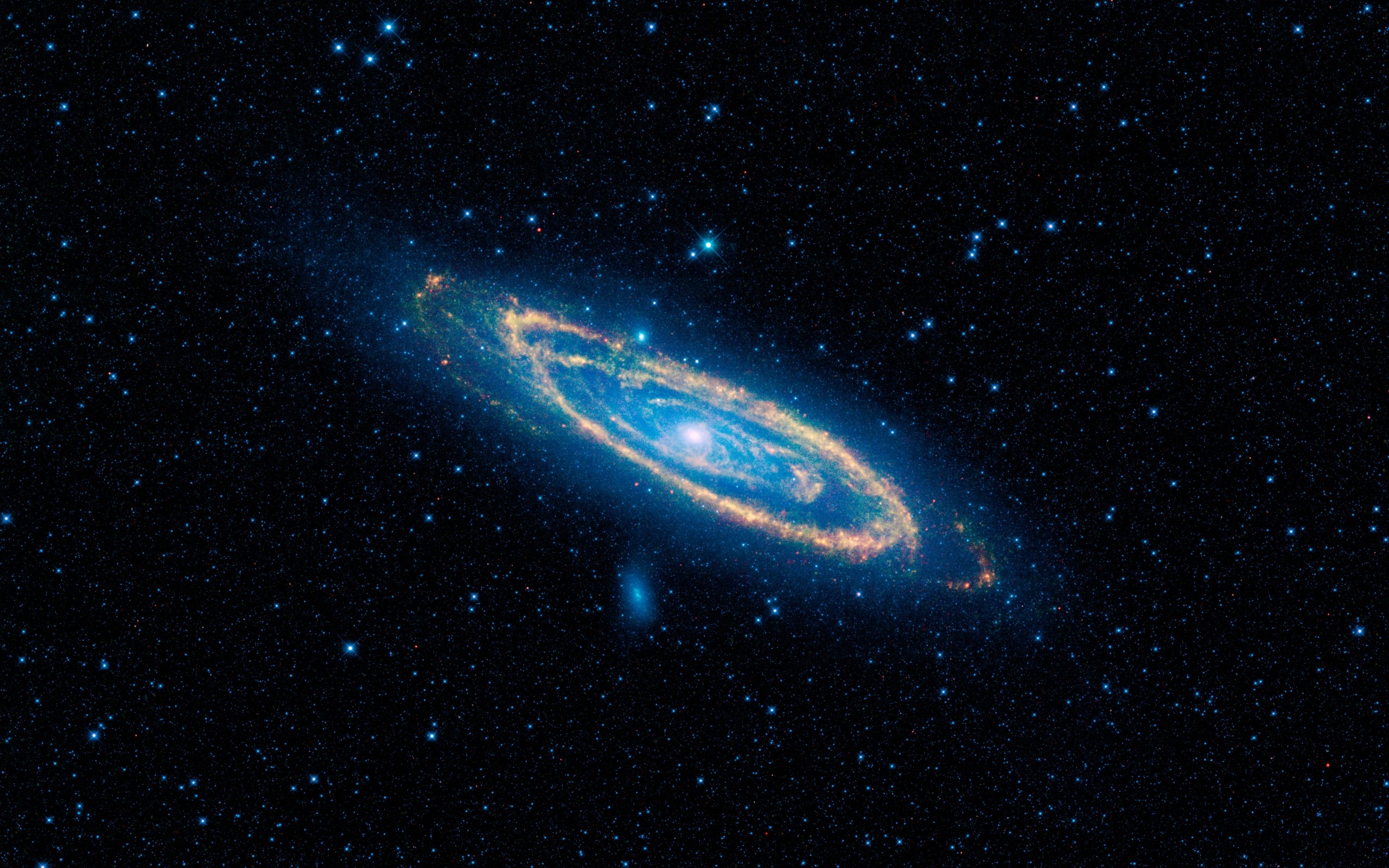 Space Galaxy Space Art Digital Art Messier 31 Blue 2560x1600