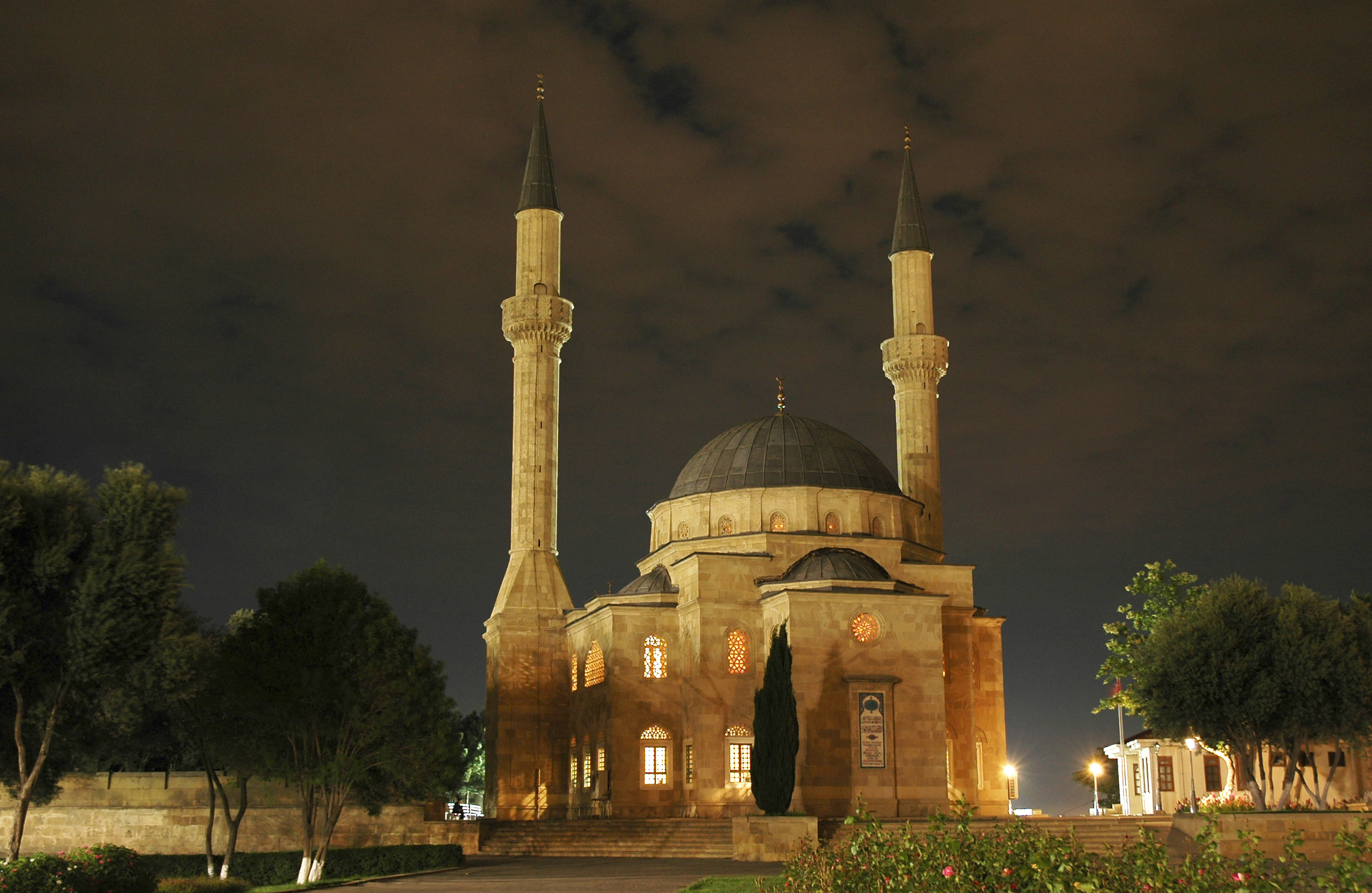 Religious Mosque Of Two Minarets 2909x1892