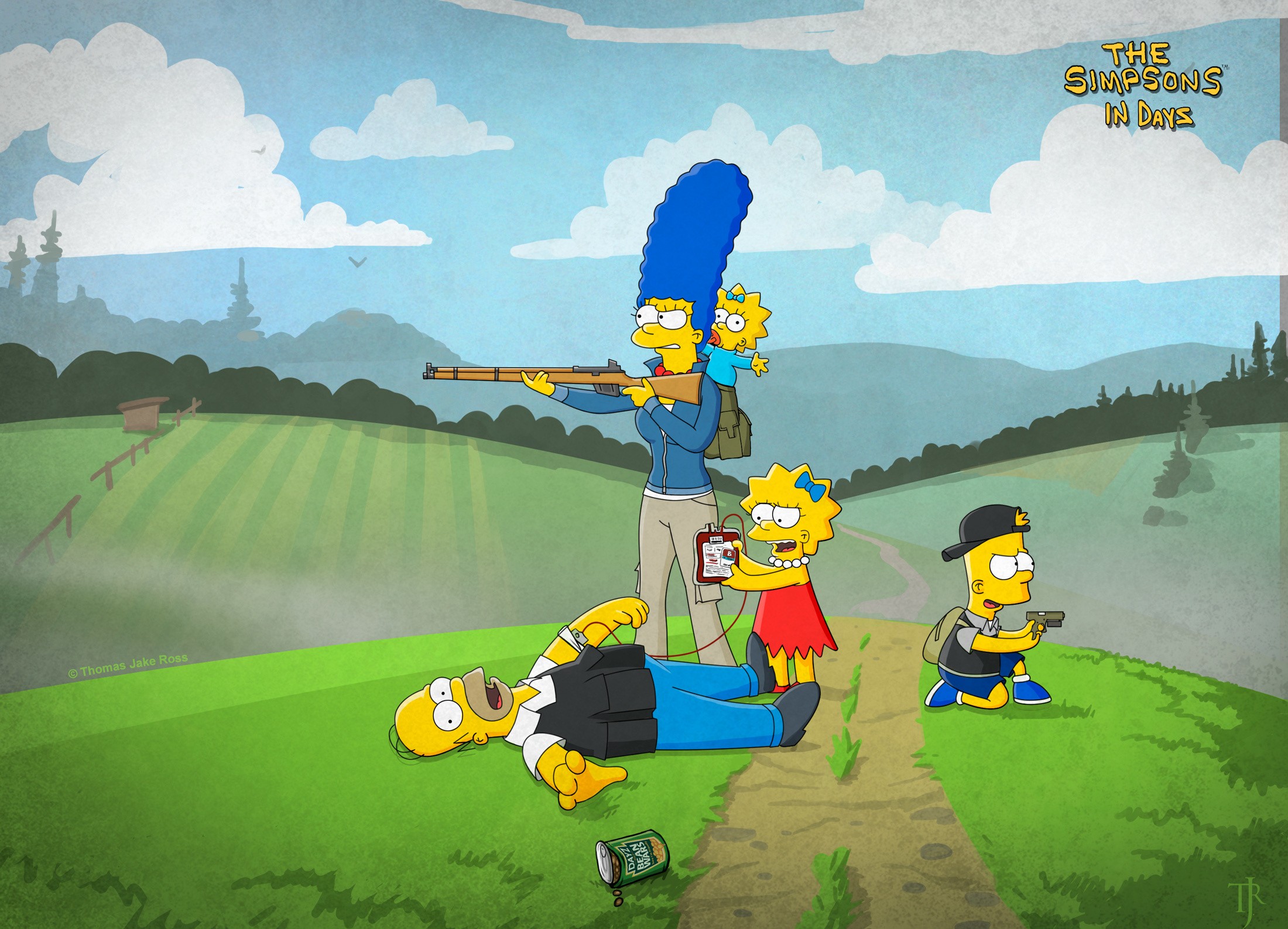 The Simpsons DayZ Cartoon 2200x1587