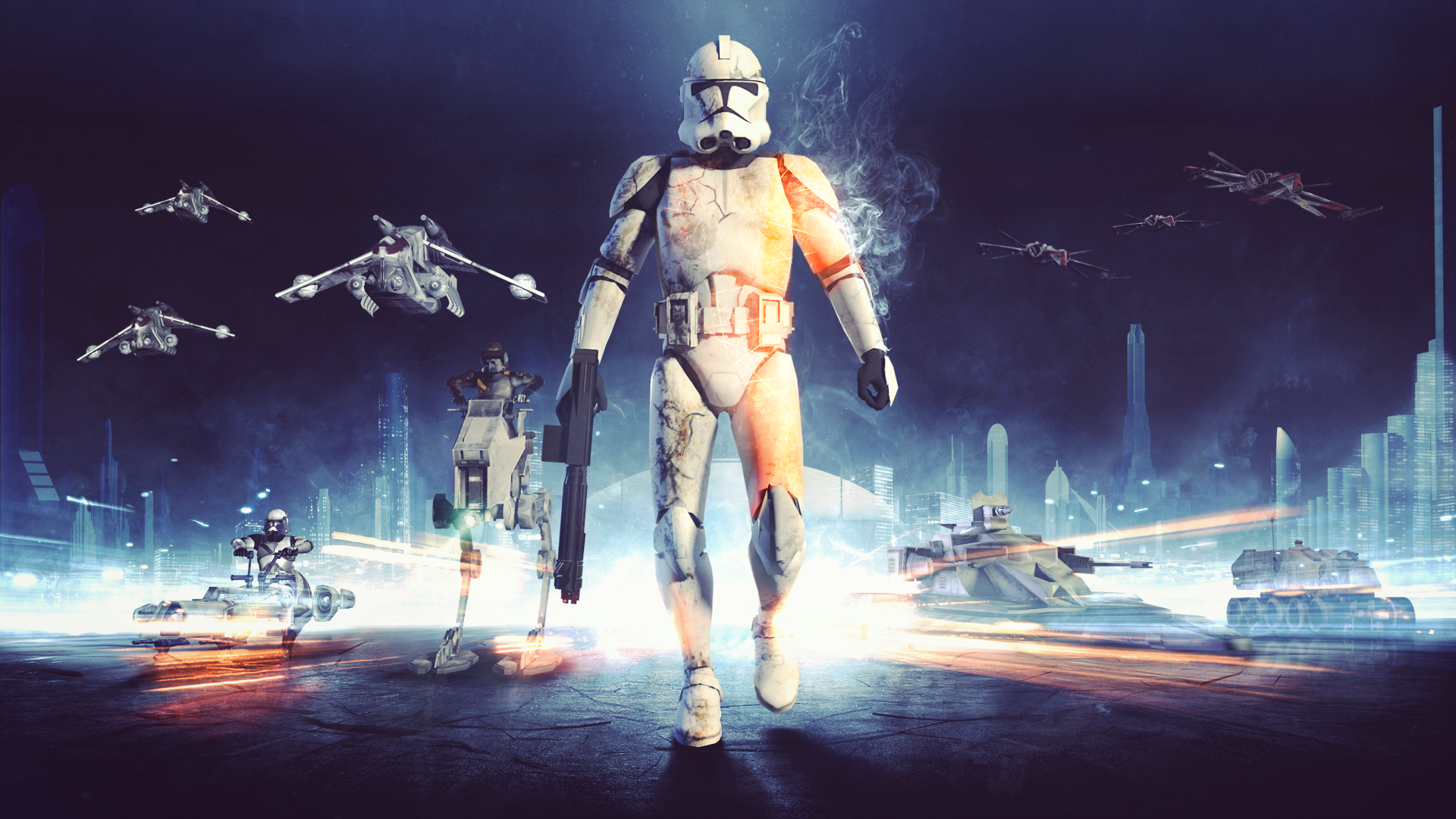 War Star Wars Battlefront Soldier Star Wars Clone Trooper Star Wars The Clone Wars Weapon Battle Fie 1920x1080
